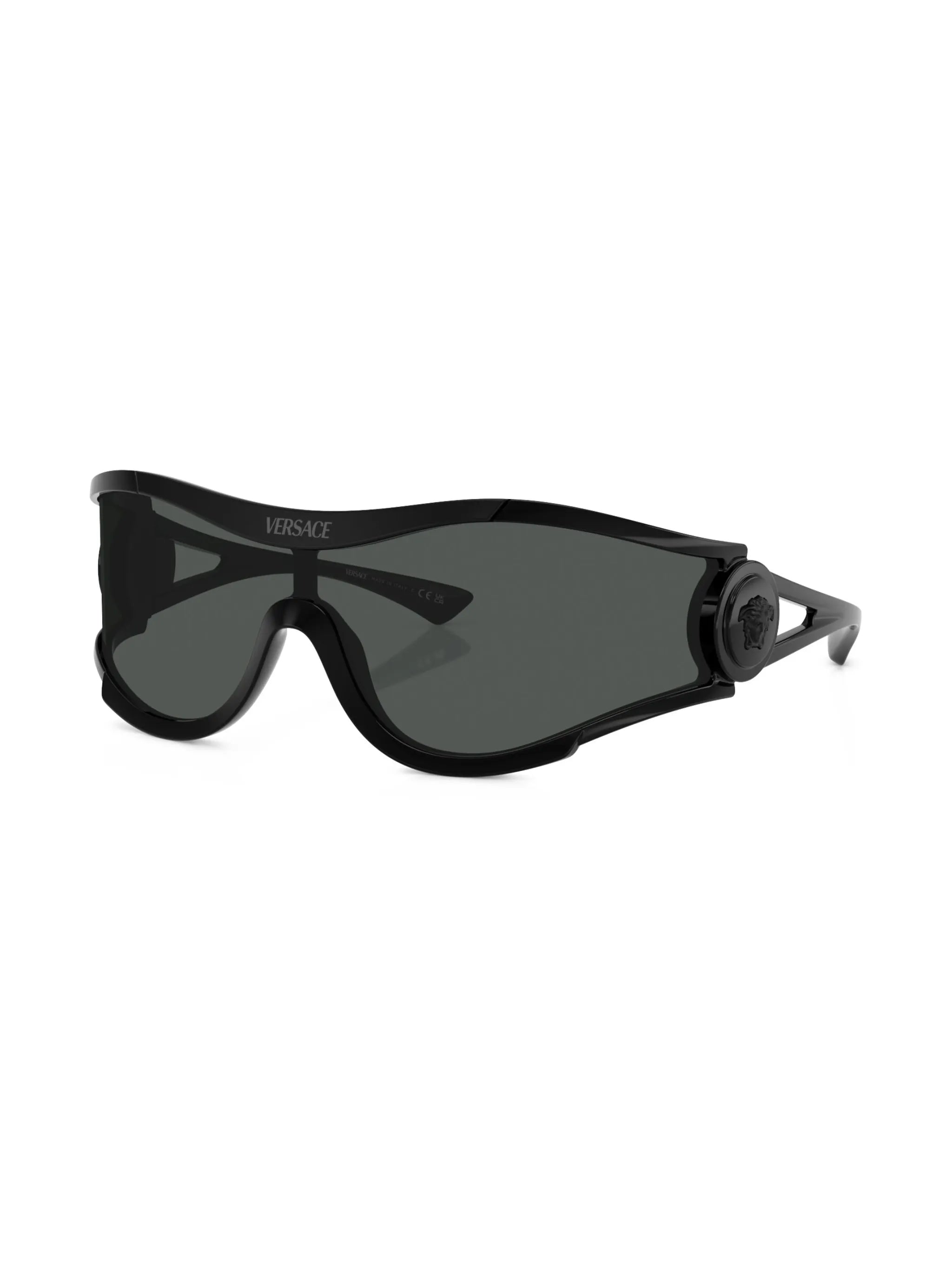 Medusa plaque shield-frame sunglasses
