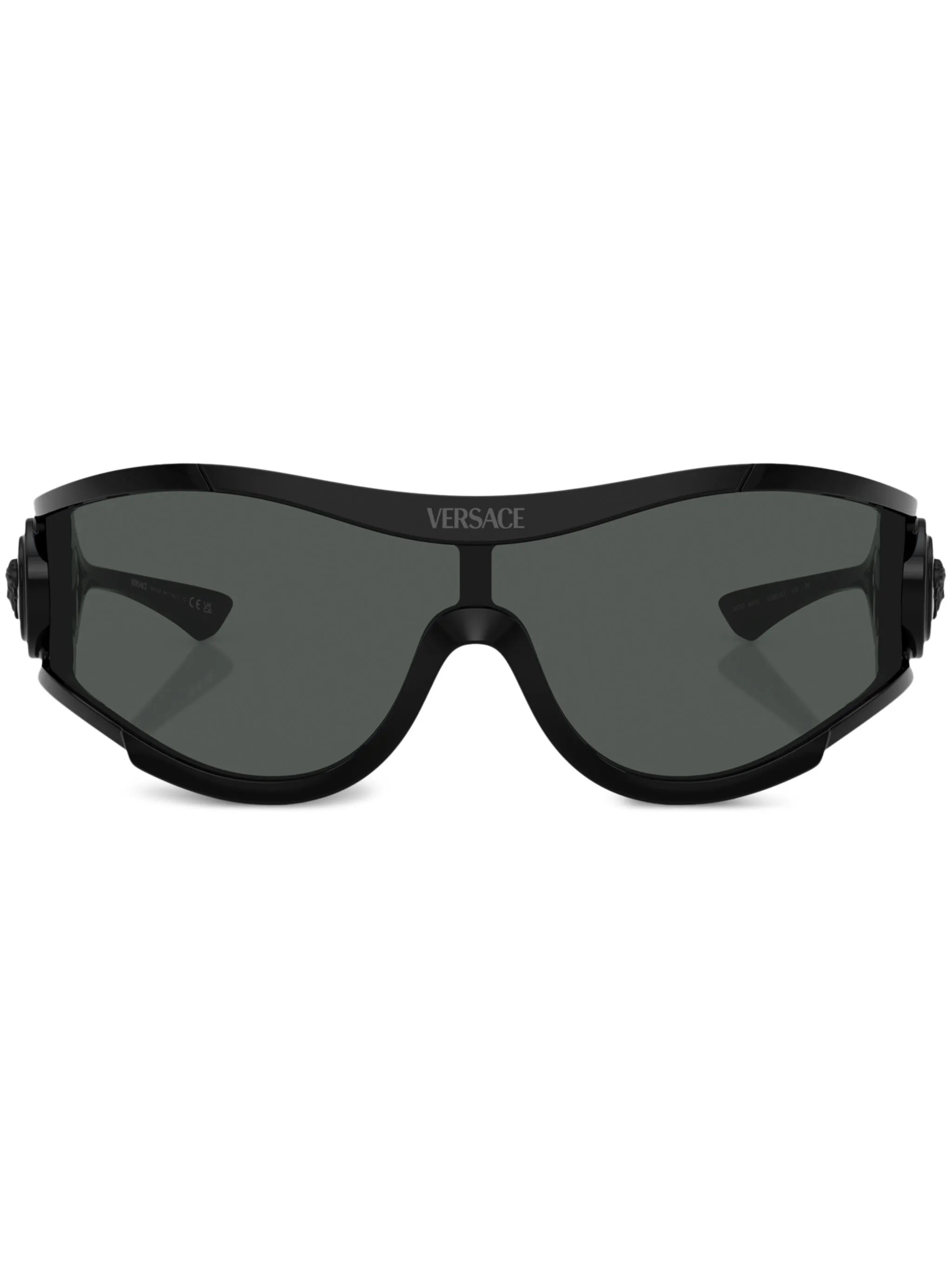 Medusa plaque shield-frame sunglasses
