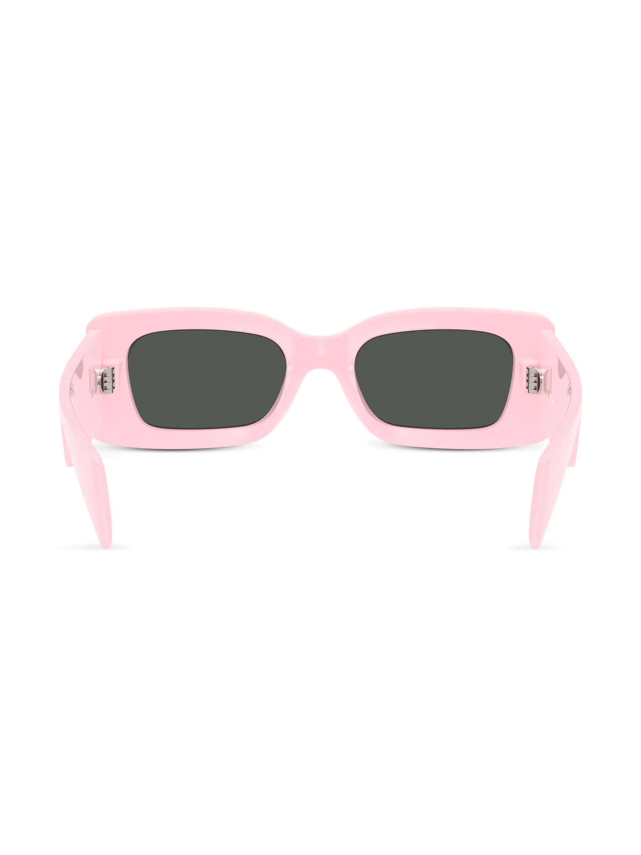 Medusa-plaque rectangular-frame sunglasses