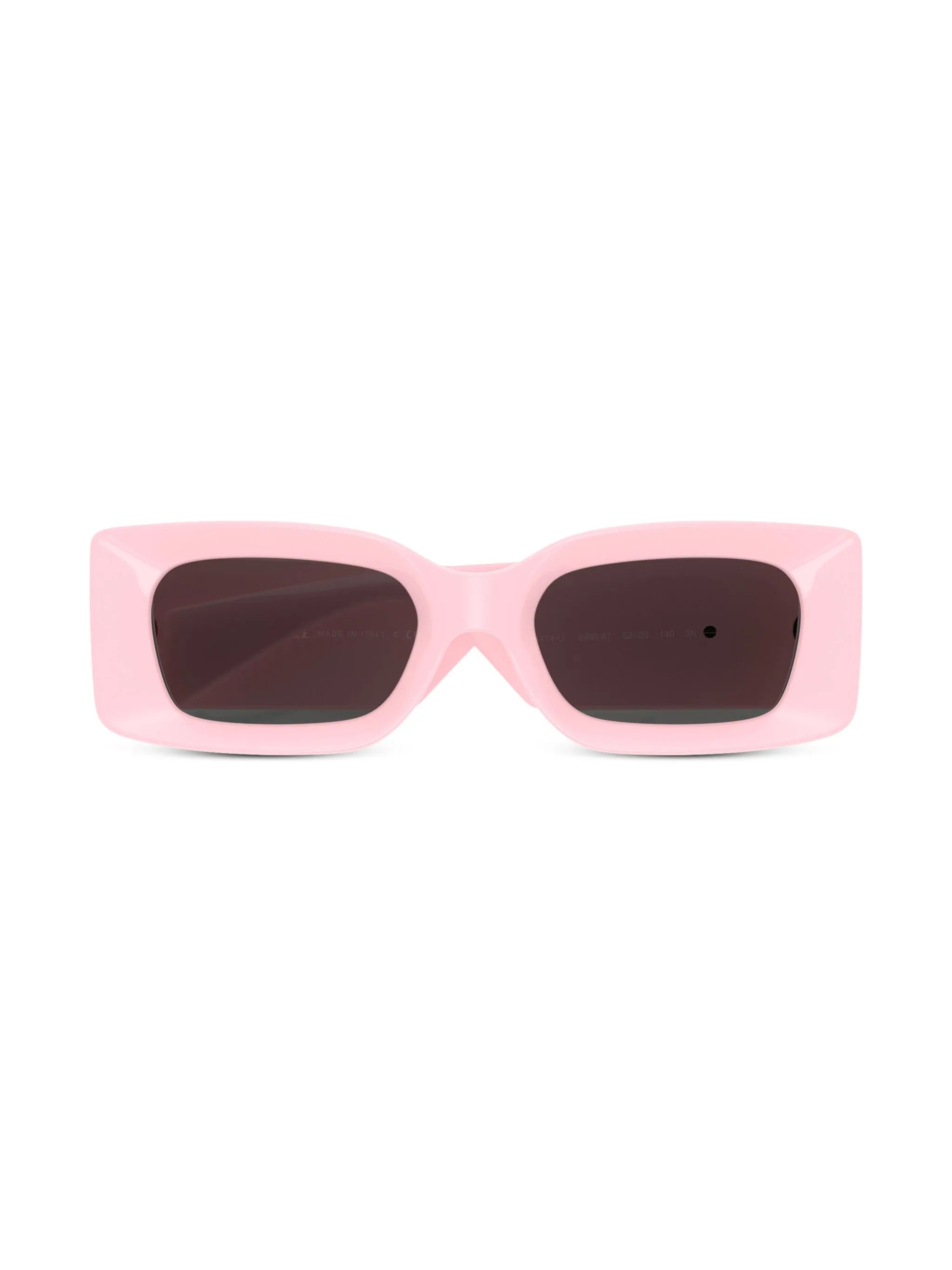 Medusa-plaque rectangular-frame sunglasses