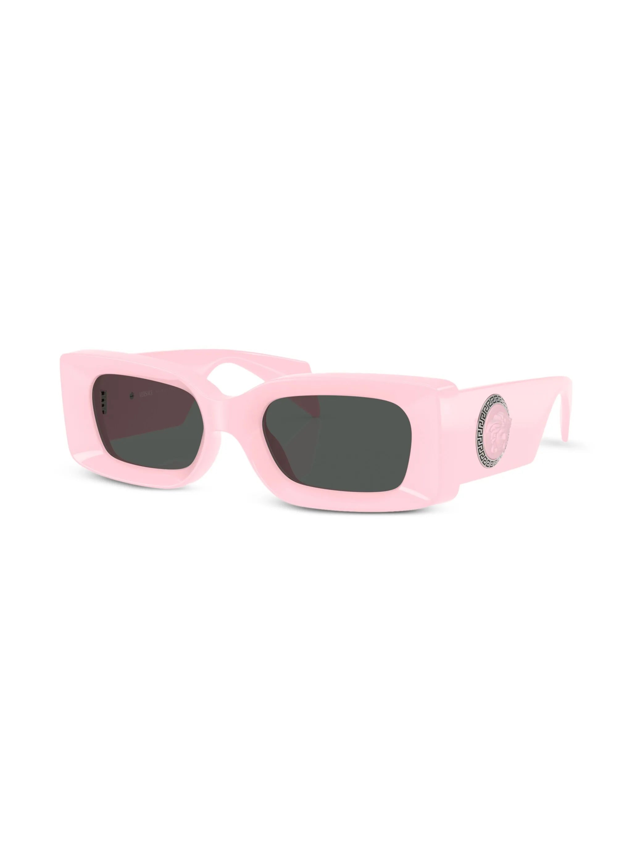 Medusa-plaque rectangular-frame sunglasses