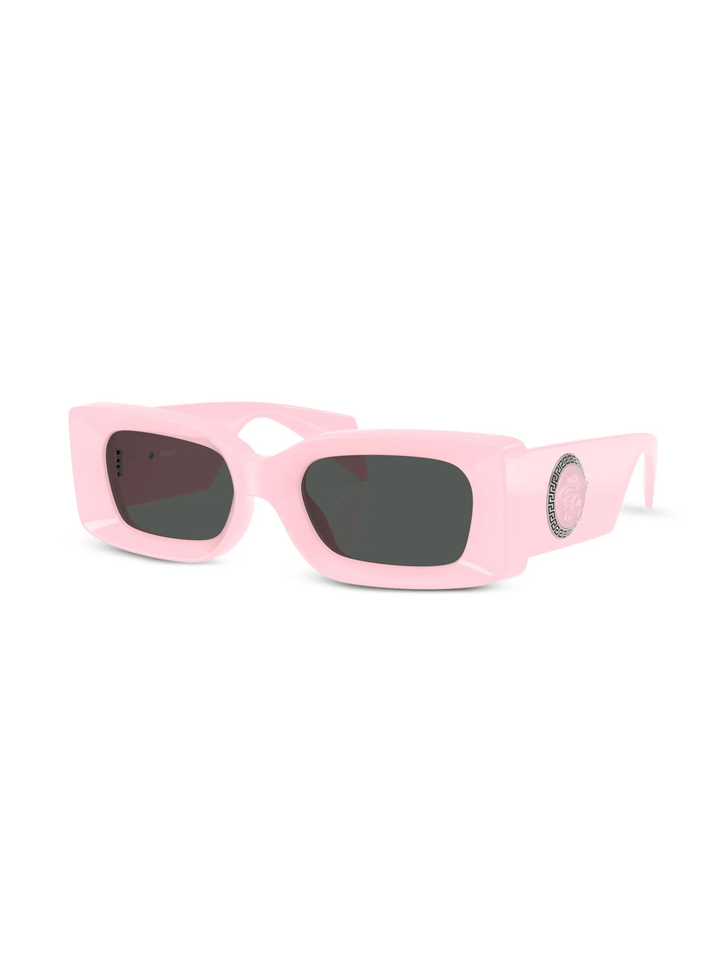 Medusa-plaque rectangular-frame sunglasses