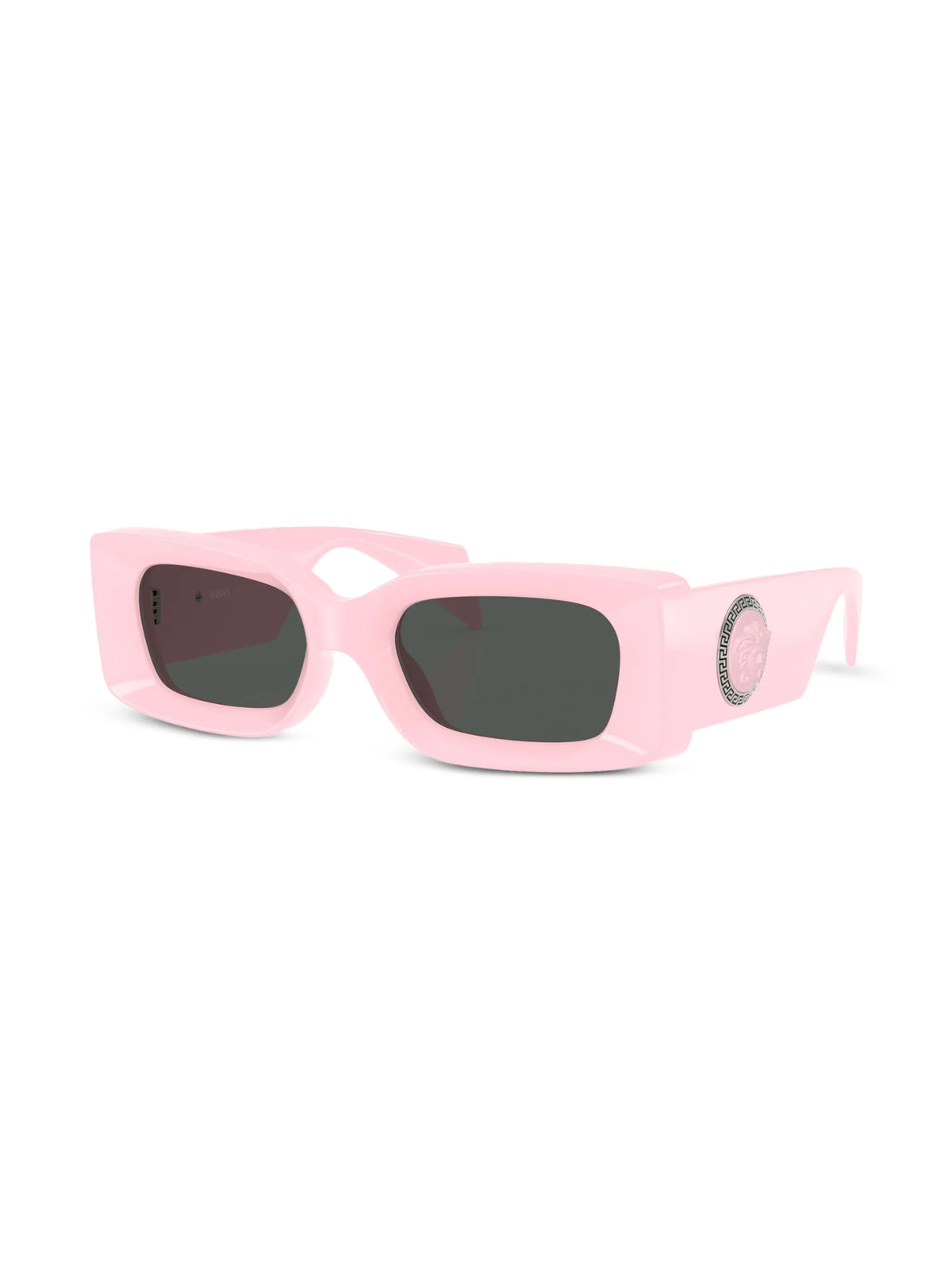 Medusa-plaque rectangular-frame sunglasses