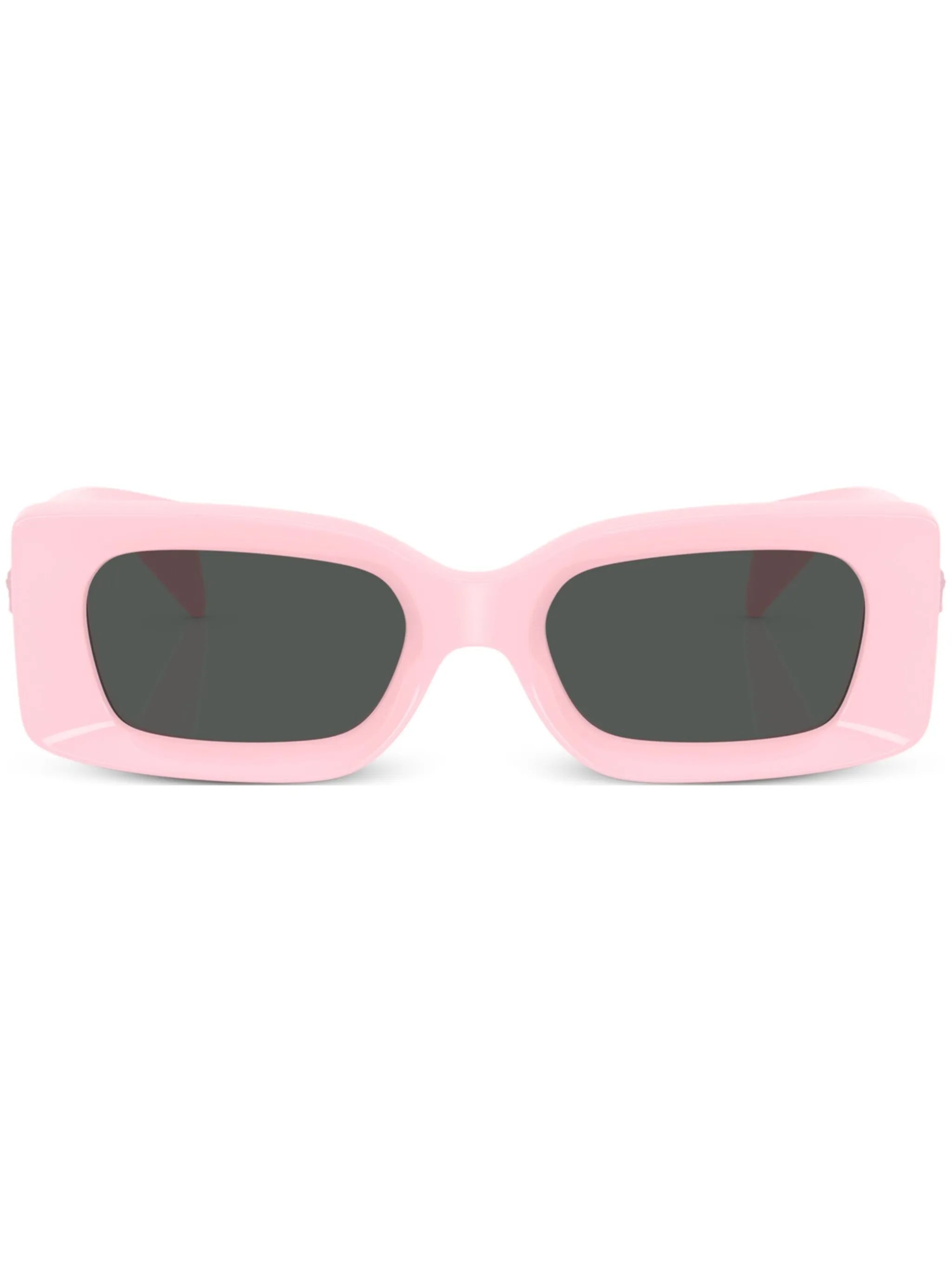Medusa-plaque rectangular-frame sunglasses