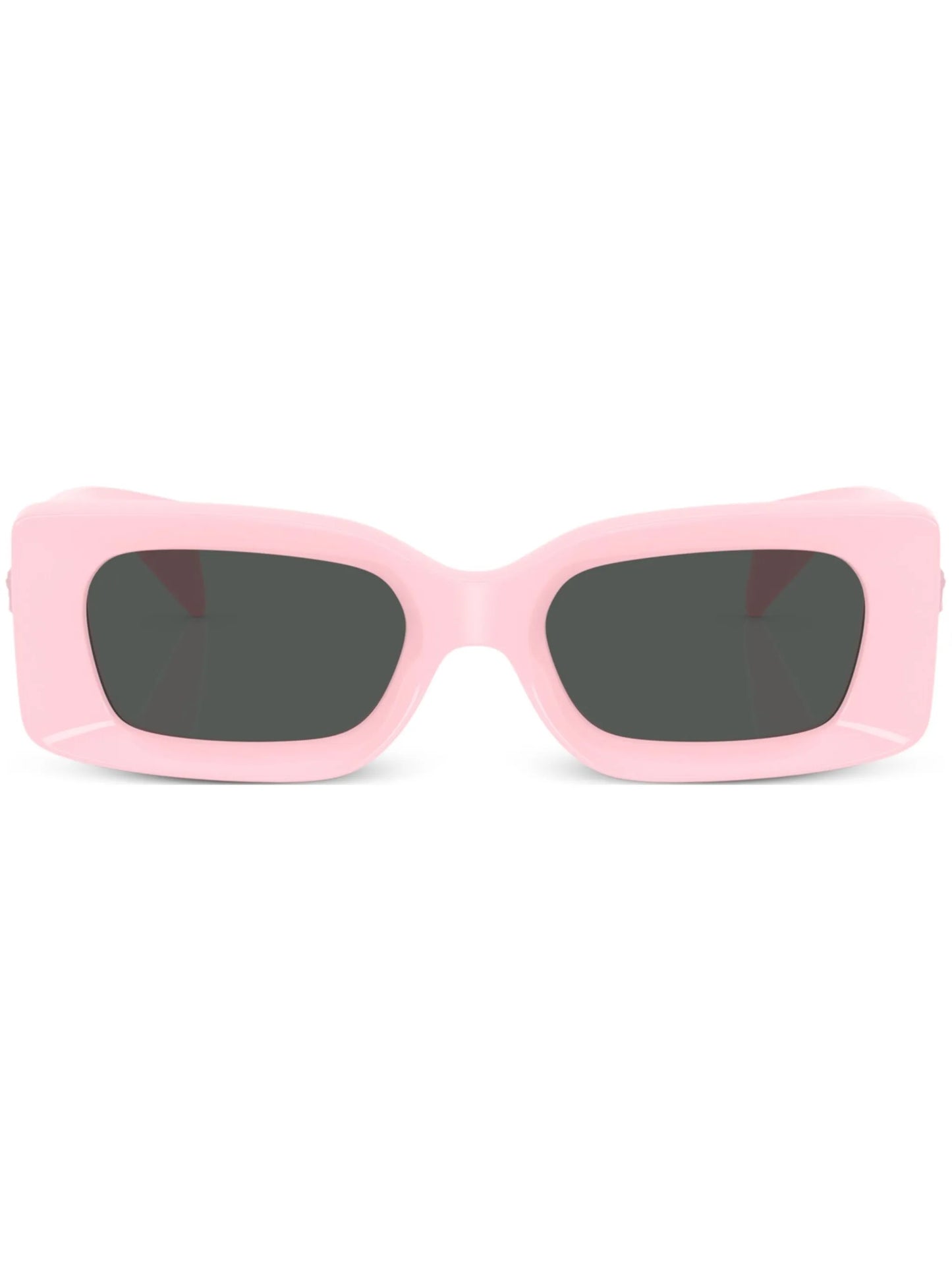 Medusa-plaque rectangular-frame sunglasses