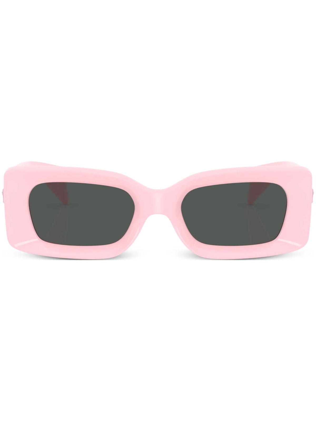 Medusa-plaque rectangular-frame sunglasses