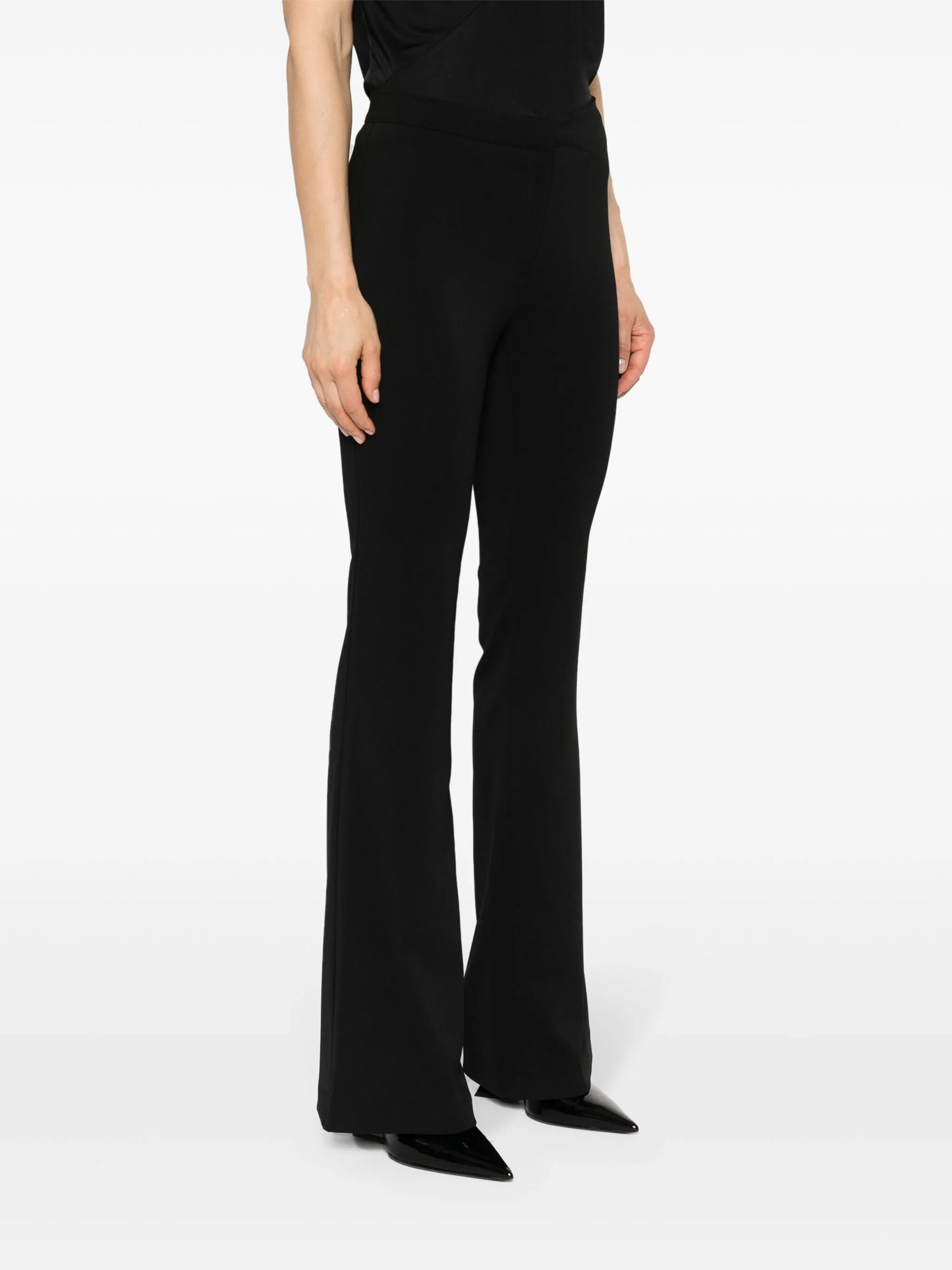 flared-design trousers