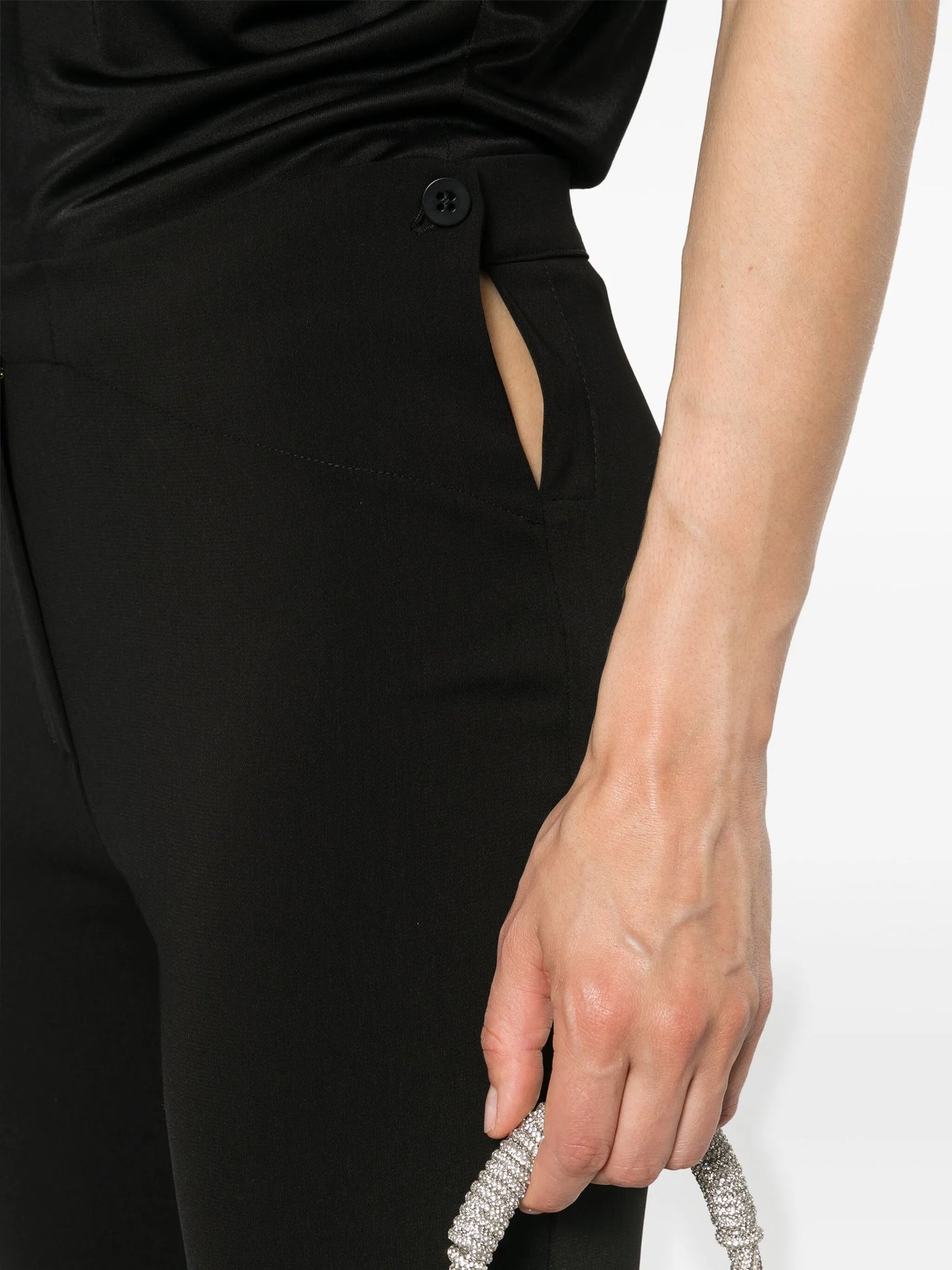 flared-design trousers
