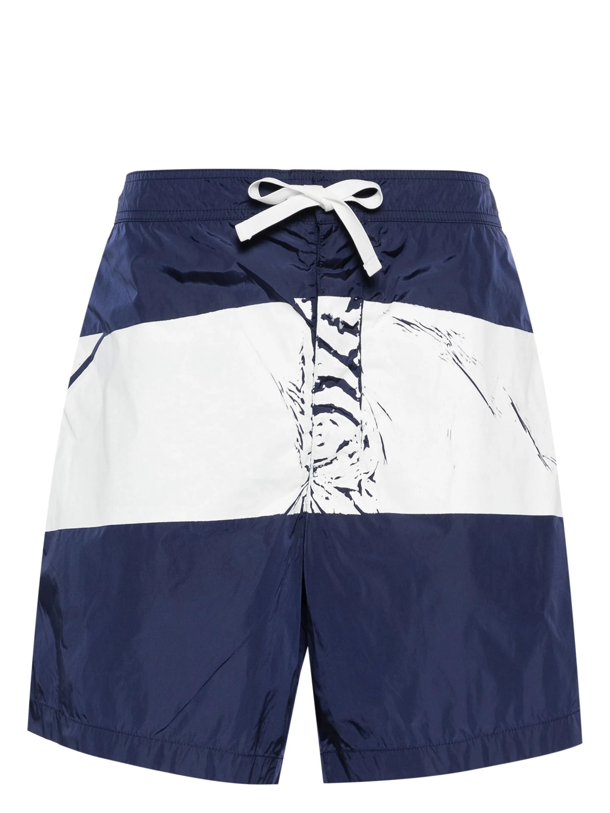 stripe-print swim shorts