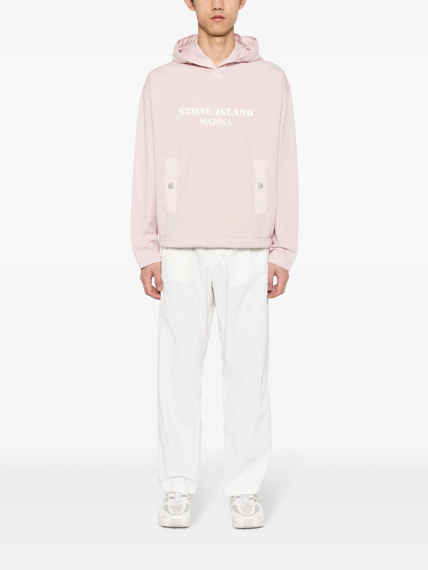 logo-print cotton hoodie