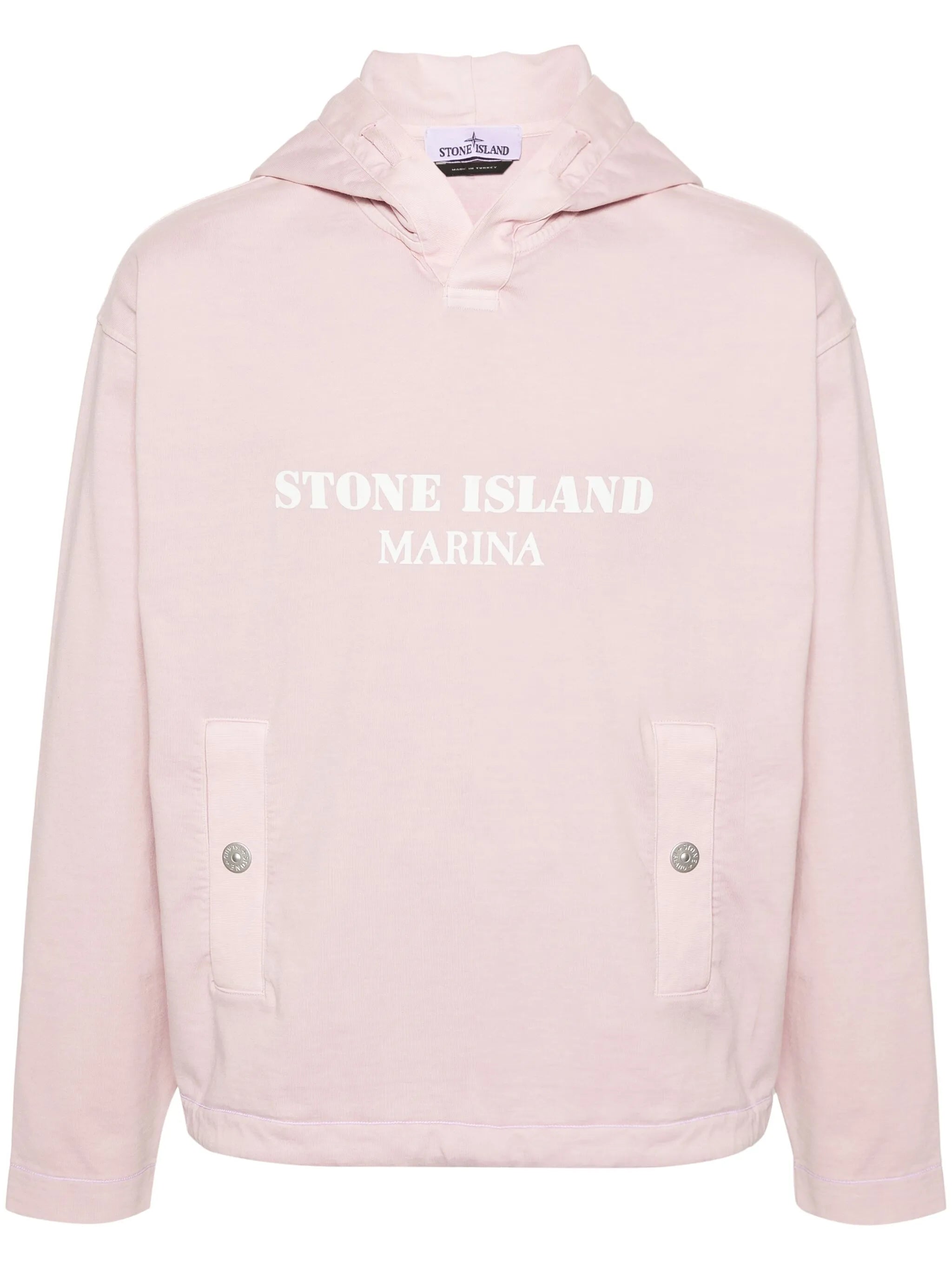 logo-print cotton hoodie