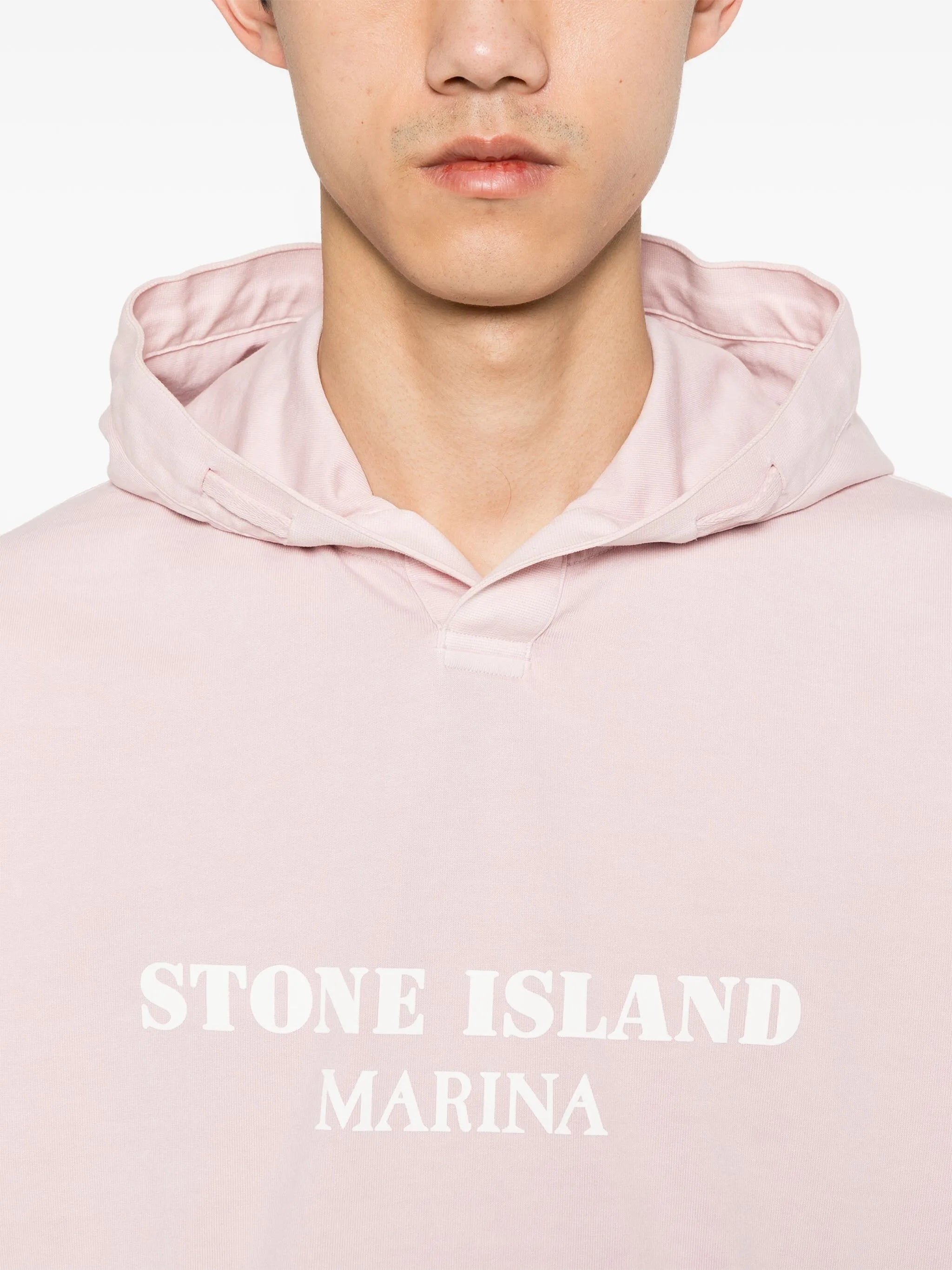 logo-print cotton hoodie