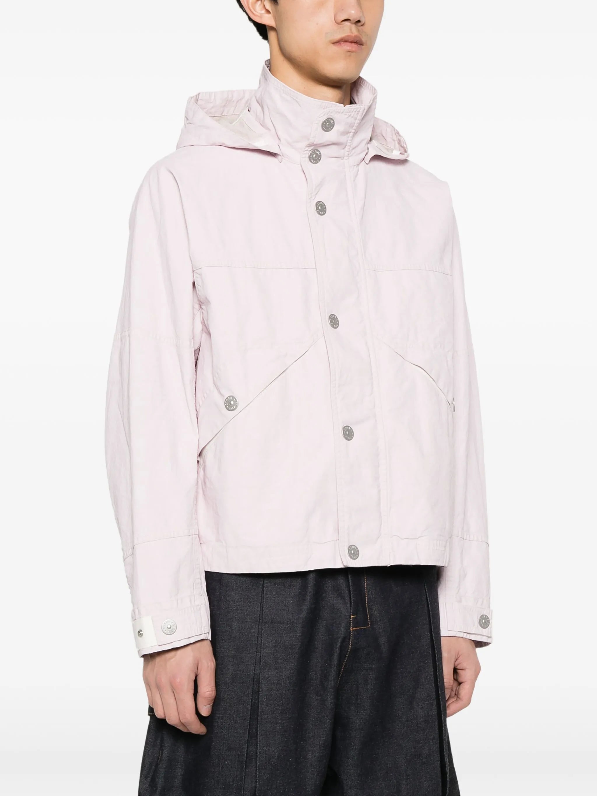 linen hooded jacket