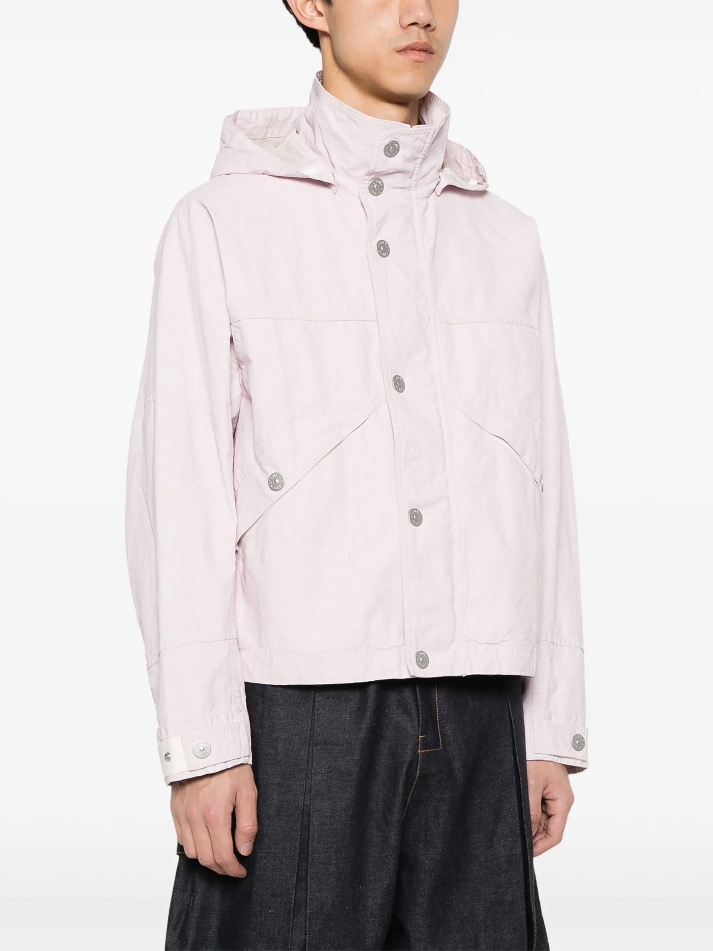 linen hooded jacket