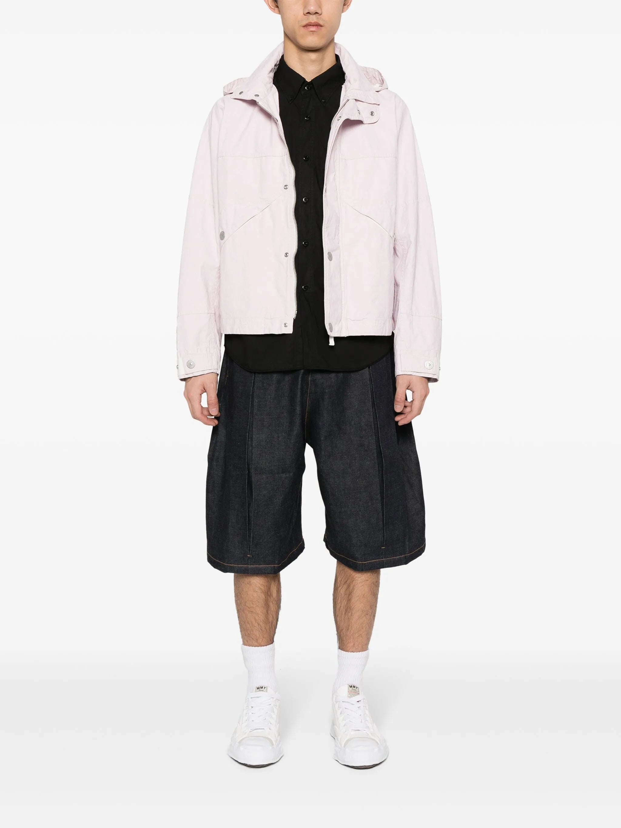 linen hooded jacket