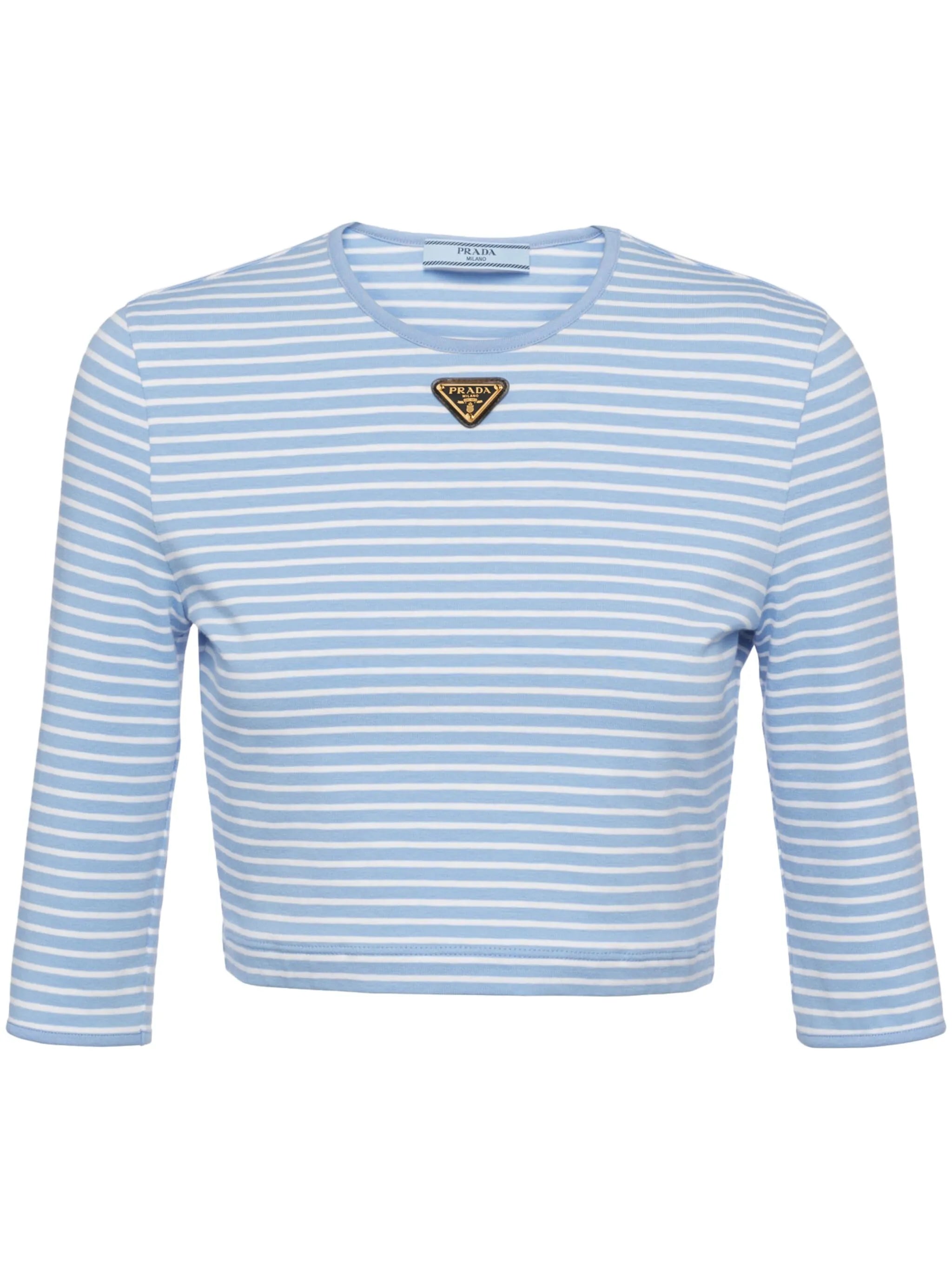 striped cropped T-shirt