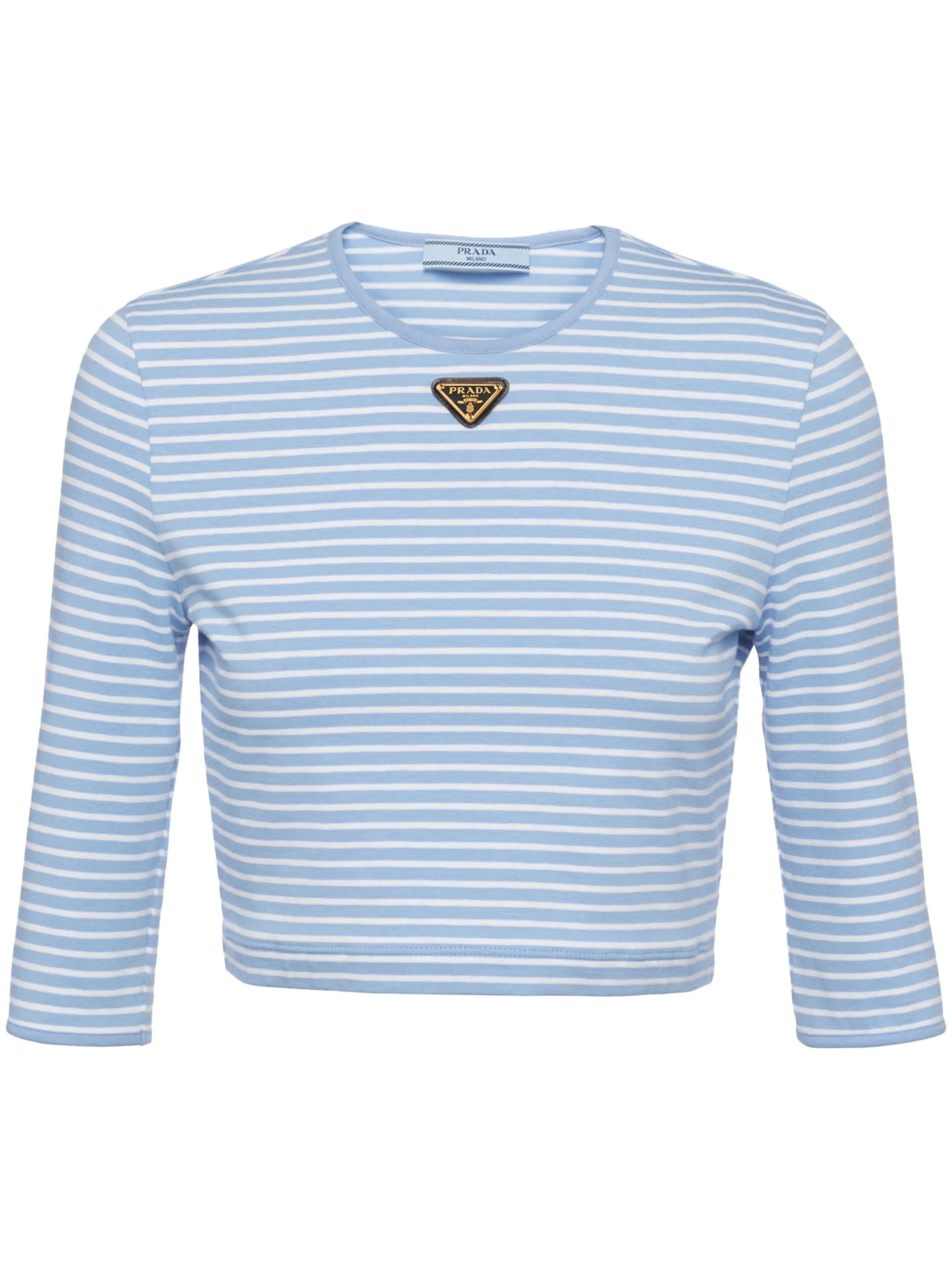 striped cropped T-shirt