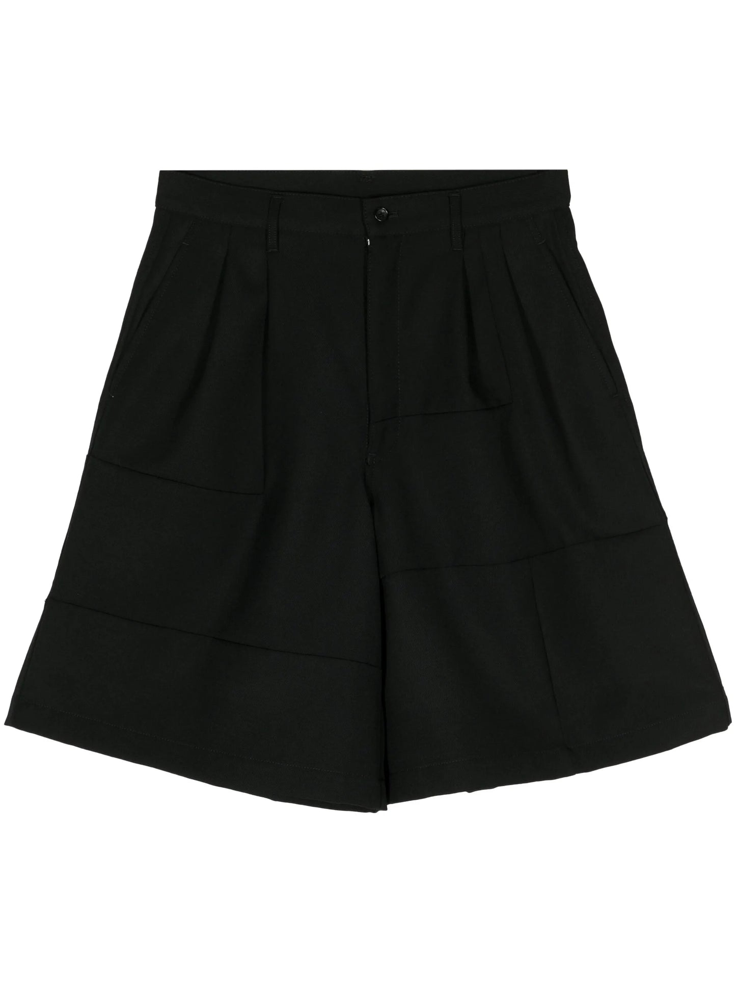 pleated wool tailored shorts