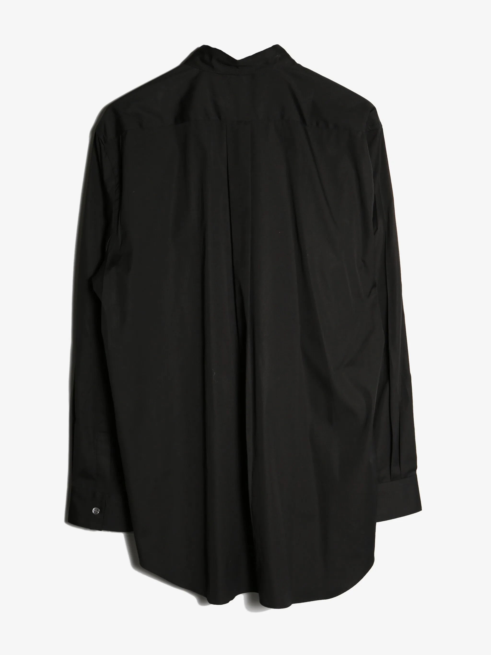 curved-hem wool shirt
