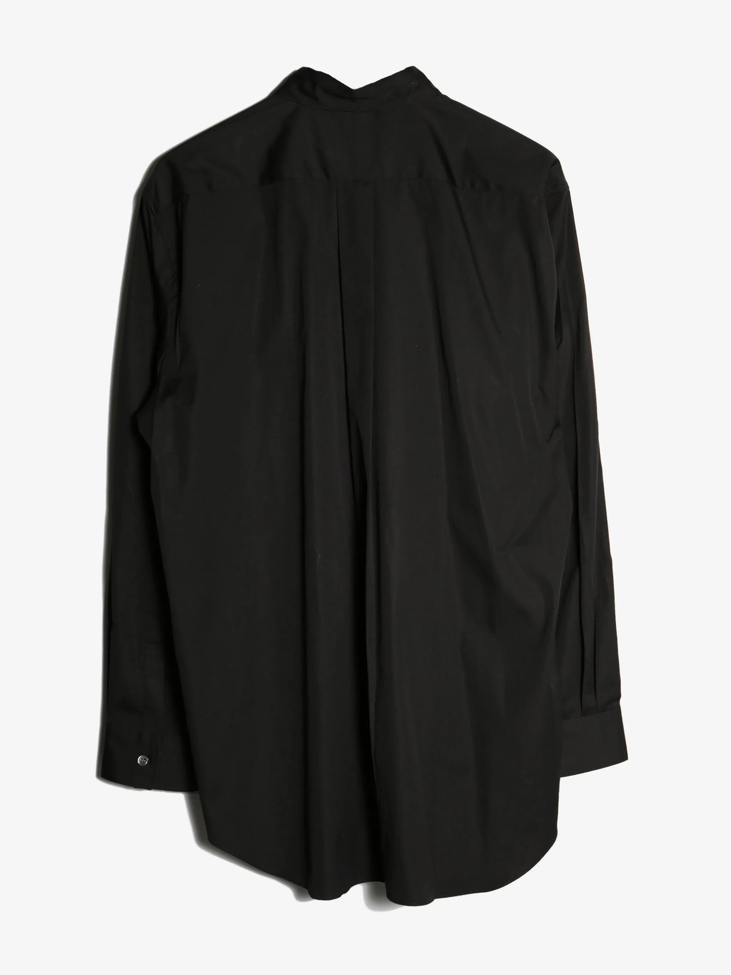 curved-hem wool shirt