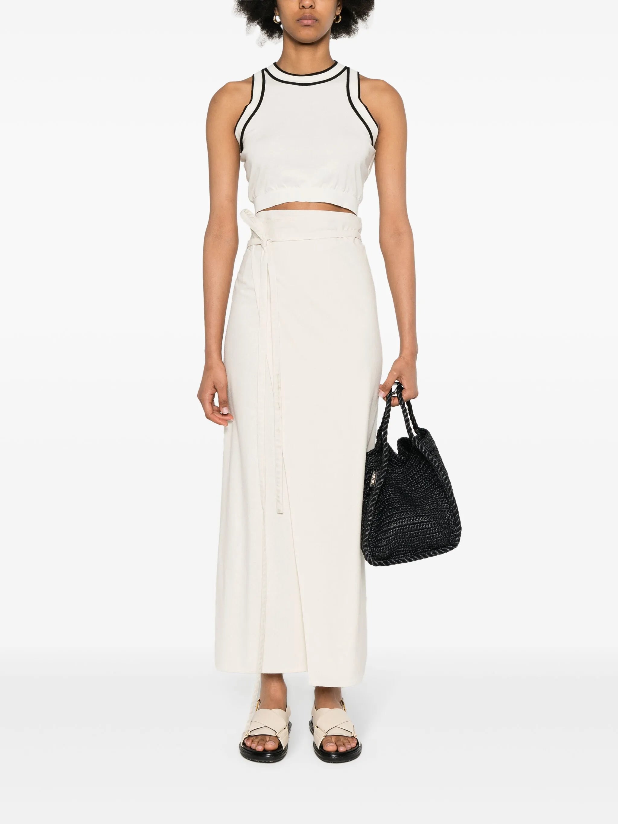fine-knit cropped top