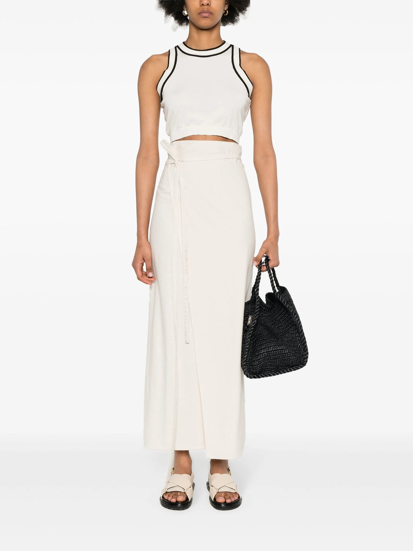 fine-knit cropped top