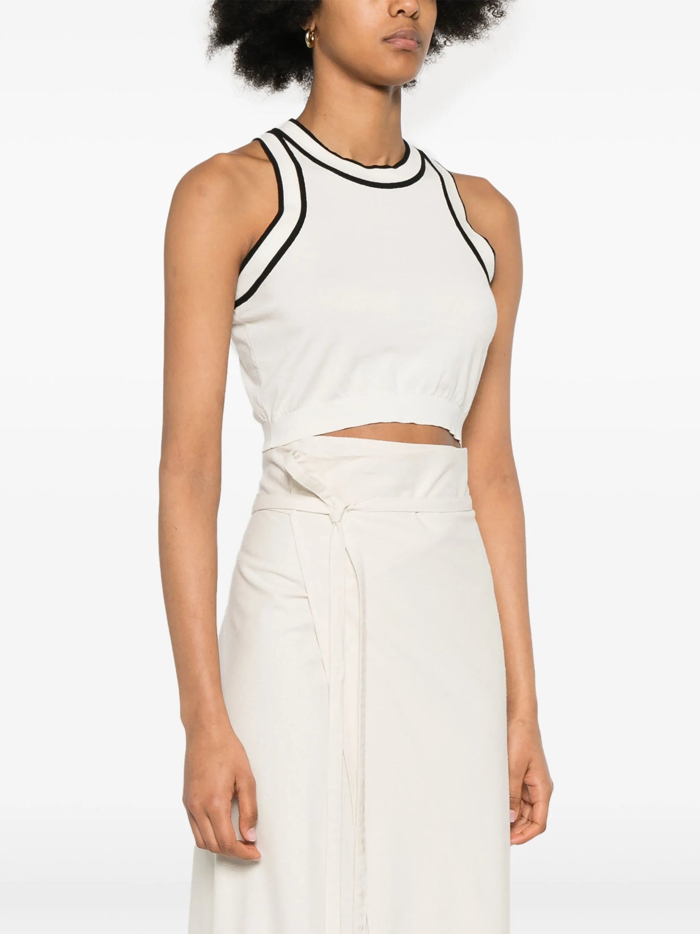 fine-knit cropped top
