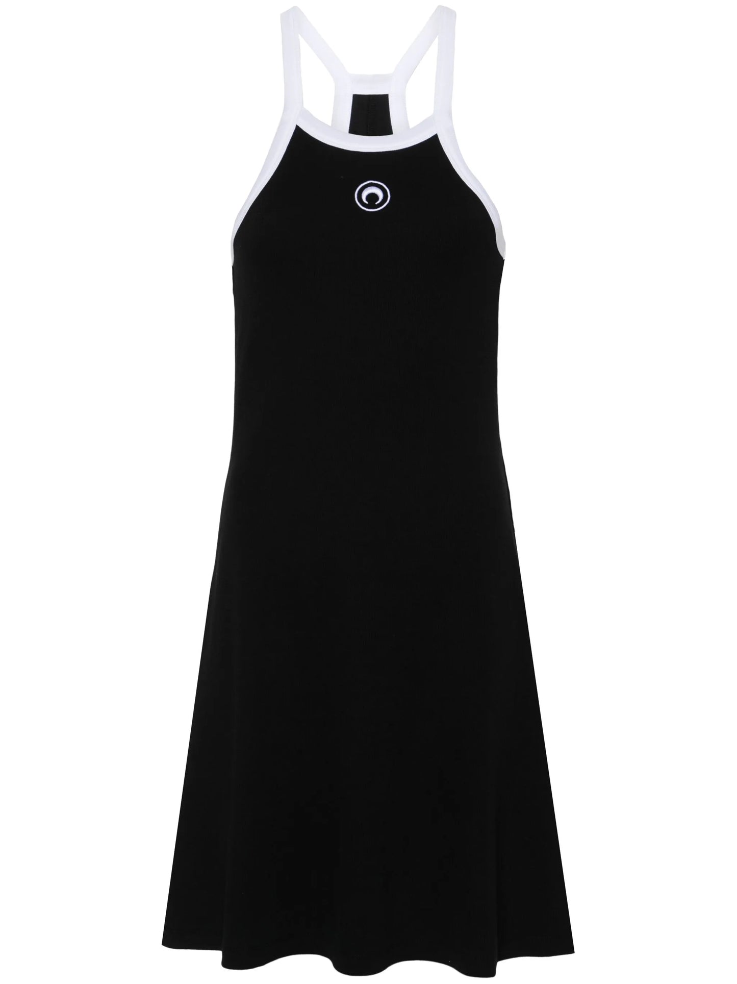 Crescent Moon-embroidered mini dress