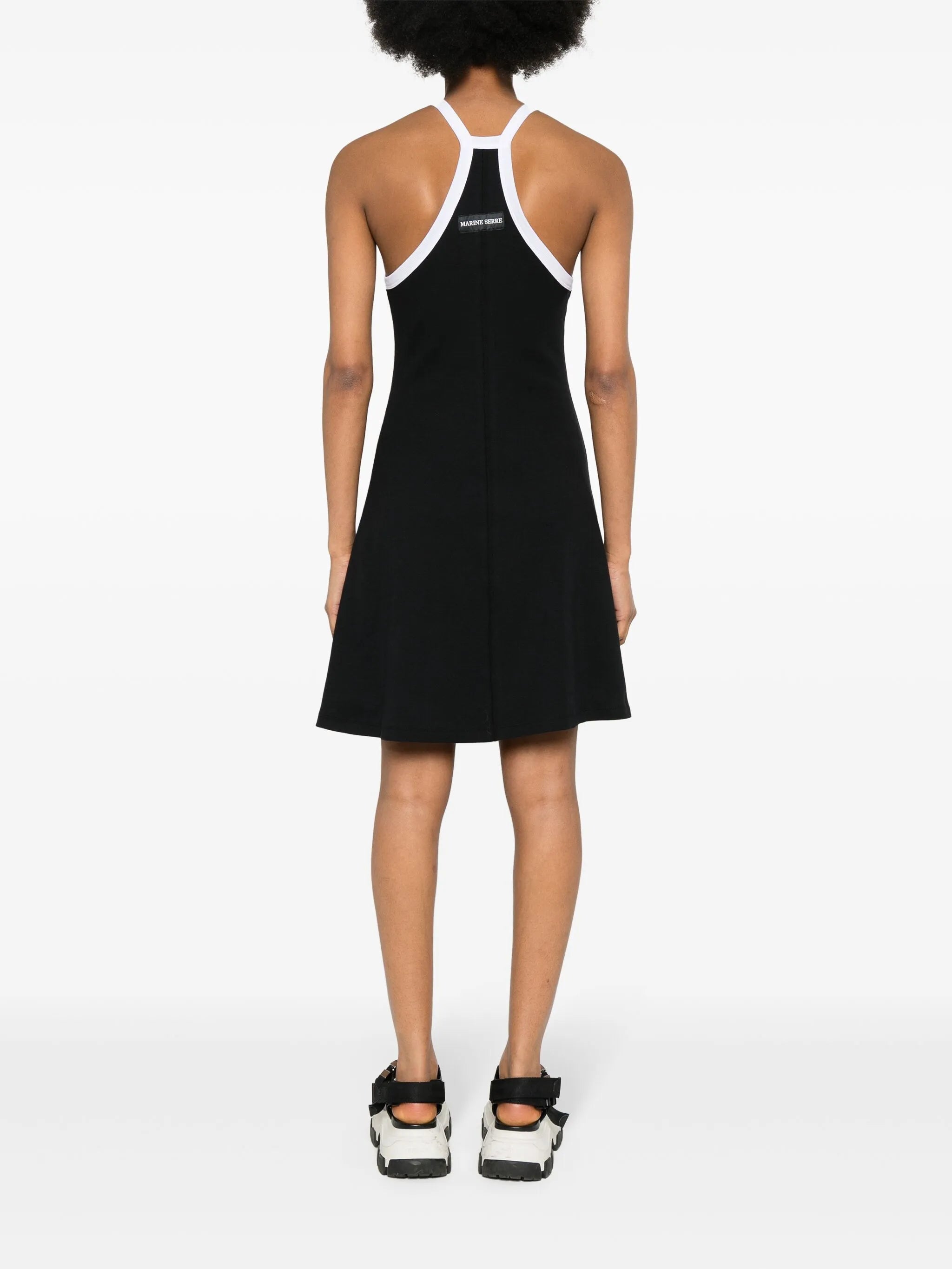 Crescent Moon-embroidered mini dress