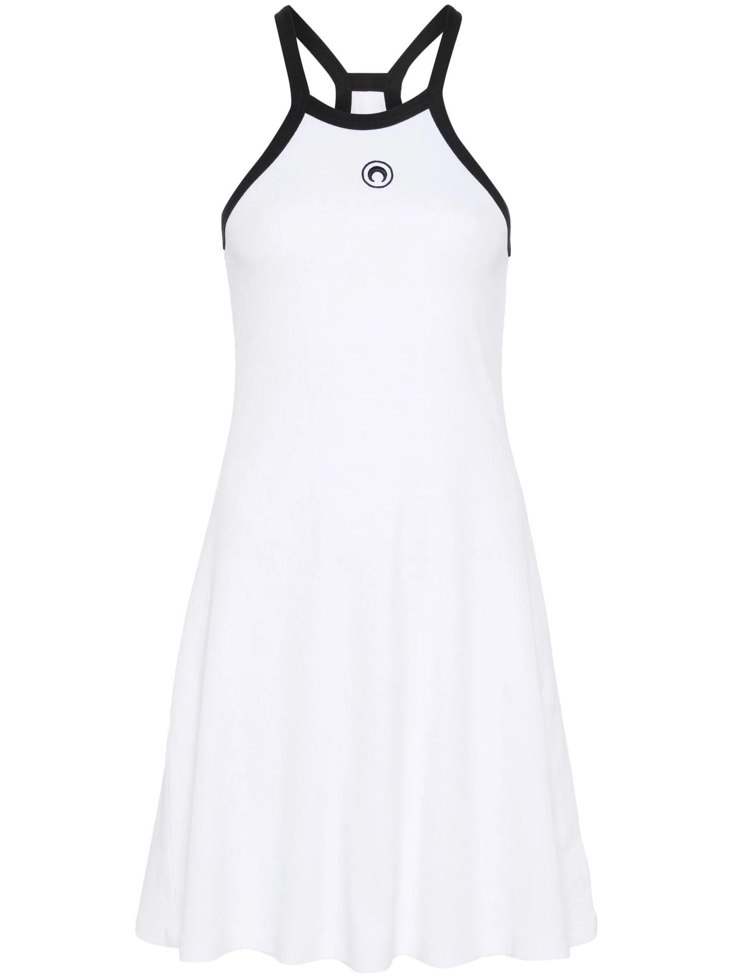 Crescent Moon-embroidered mini dress
