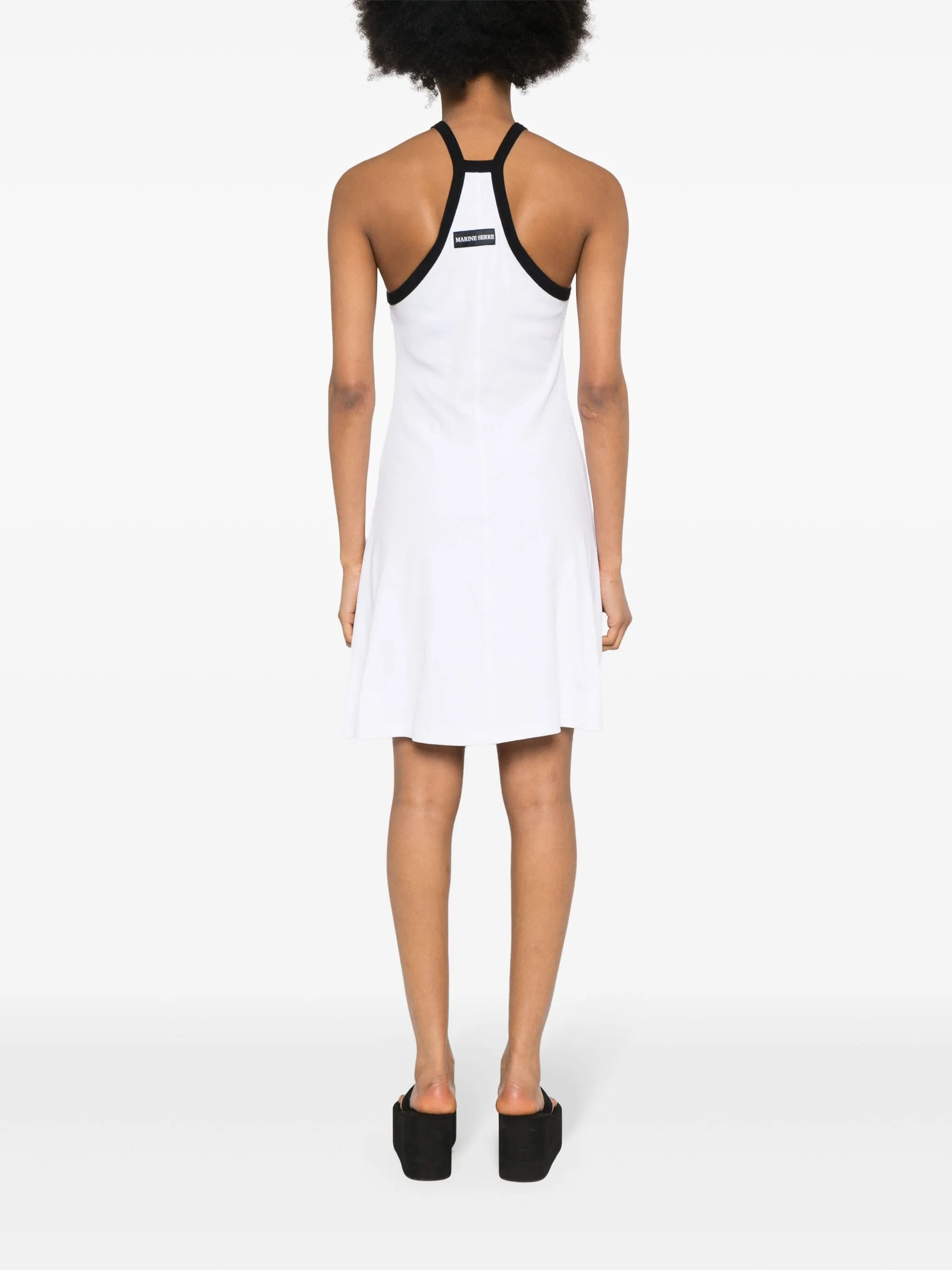Crescent Moon-embroidered mini dress