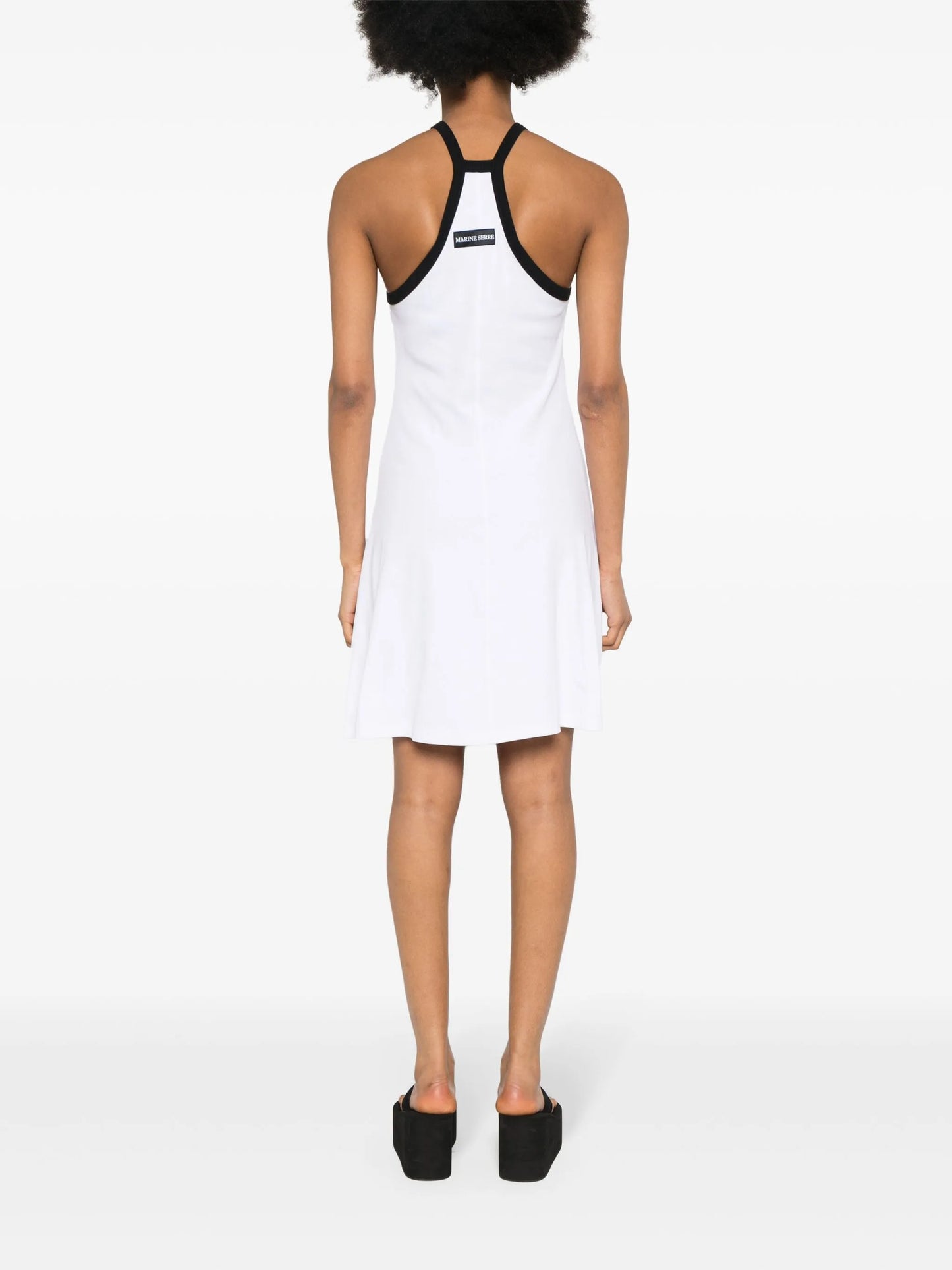 Crescent Moon-embroidered mini dress