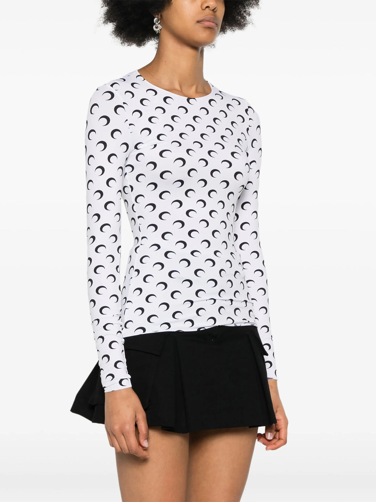 Moon-print crew-neck top