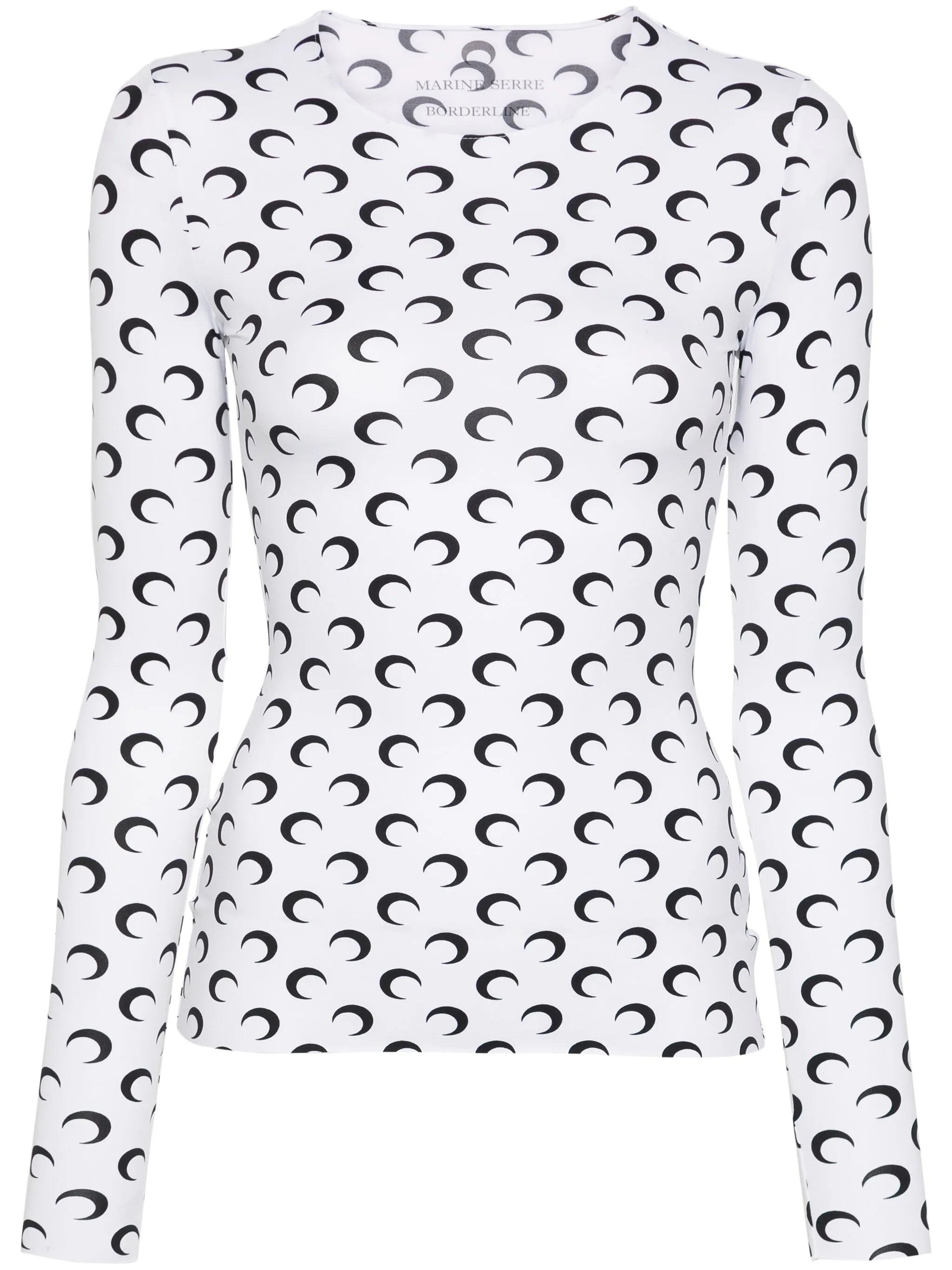 Moon-print crew-neck top