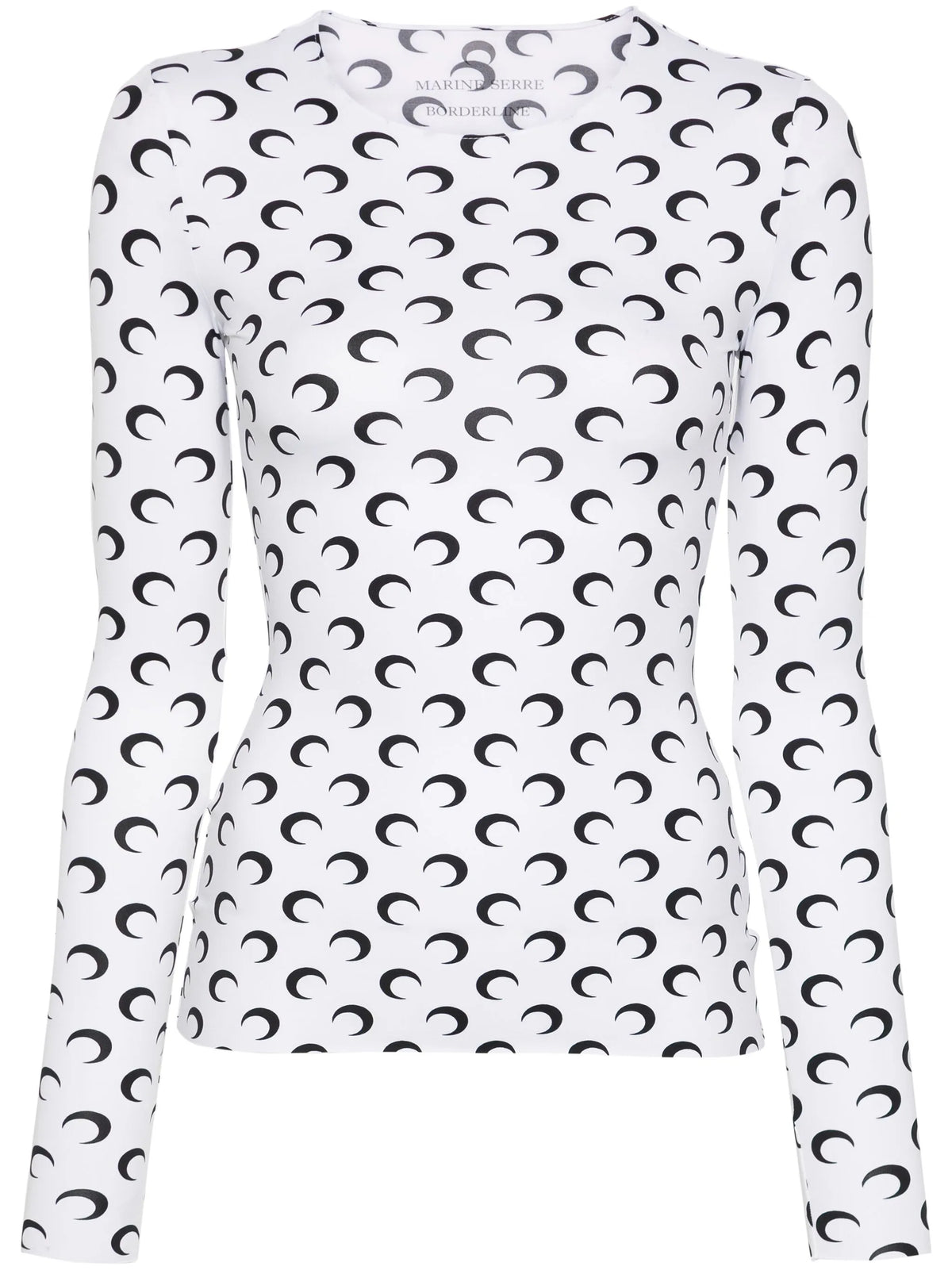 Moon-print crew-neck top