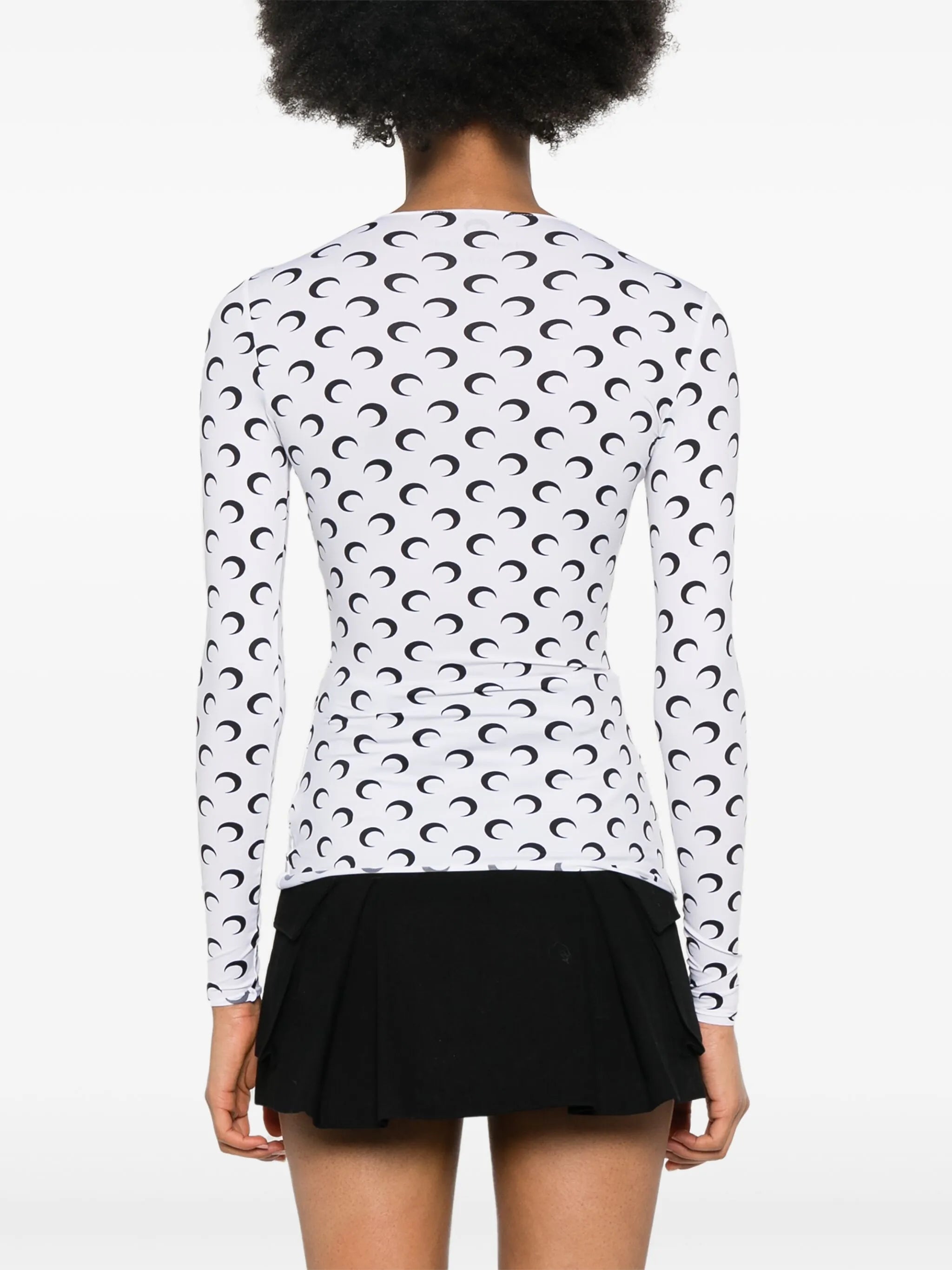 Moon-print crew-neck top