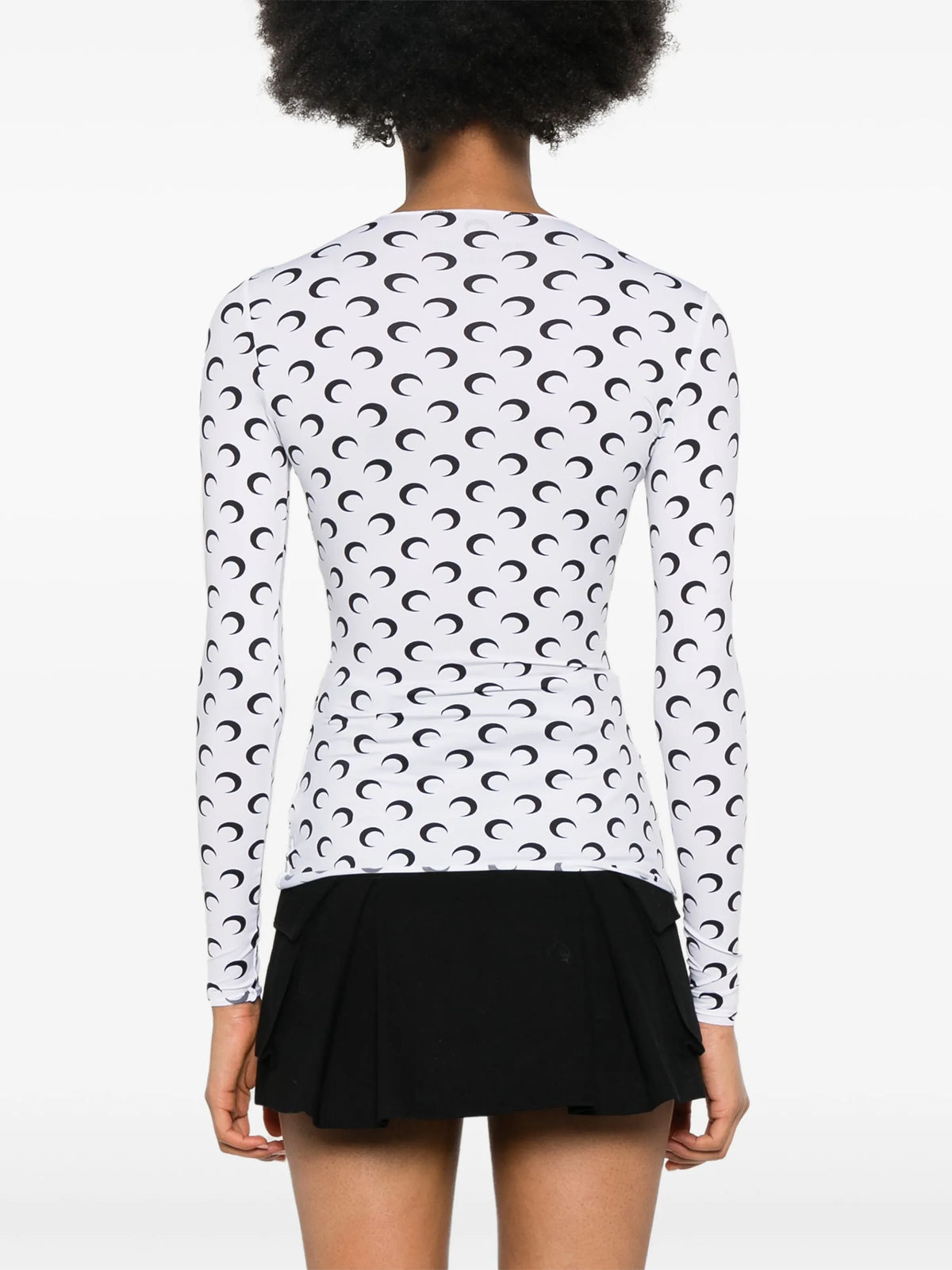 Moon-print crew-neck top
