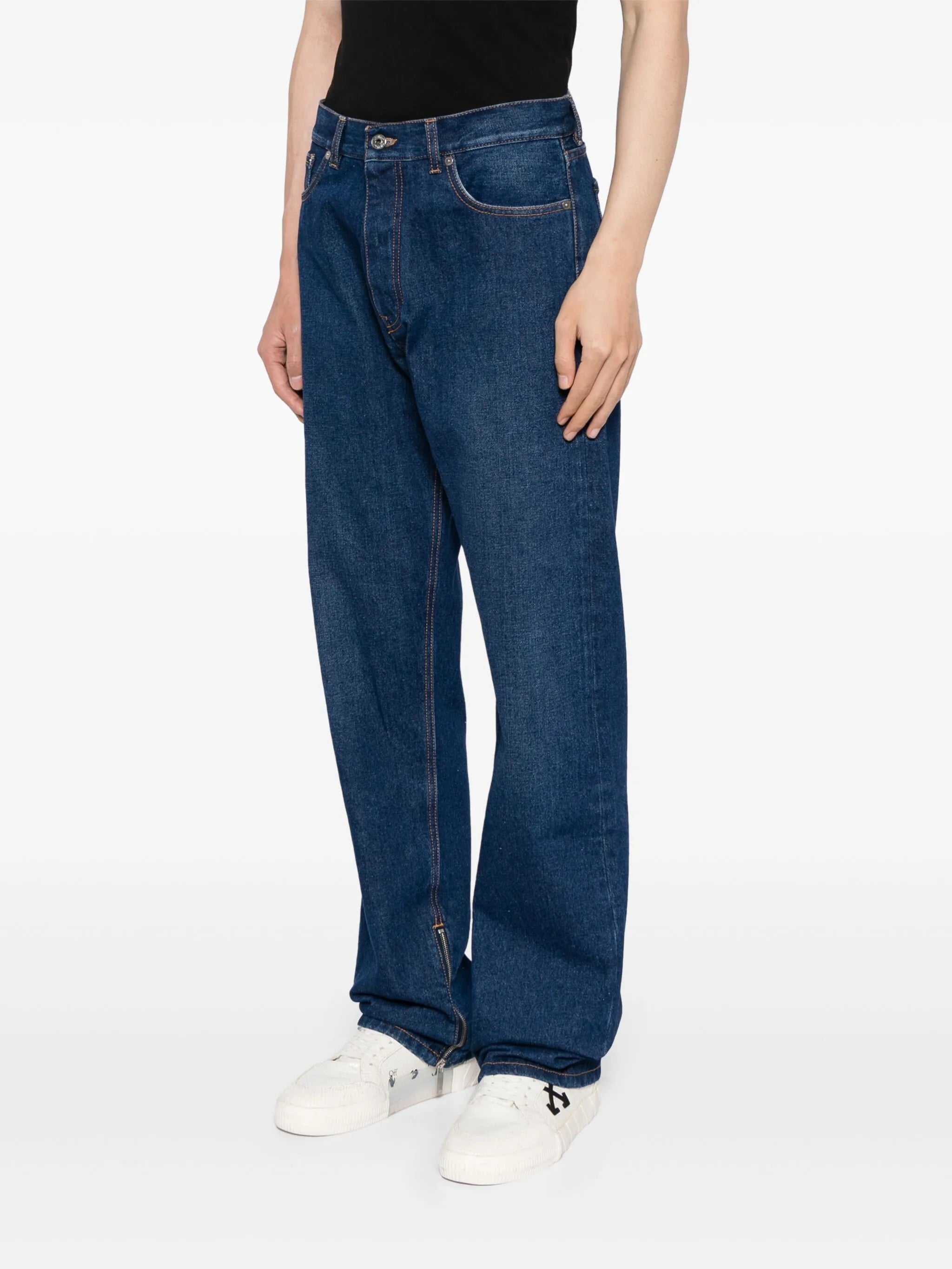 Arr Tab Zip Det Skate wide-leg jeans