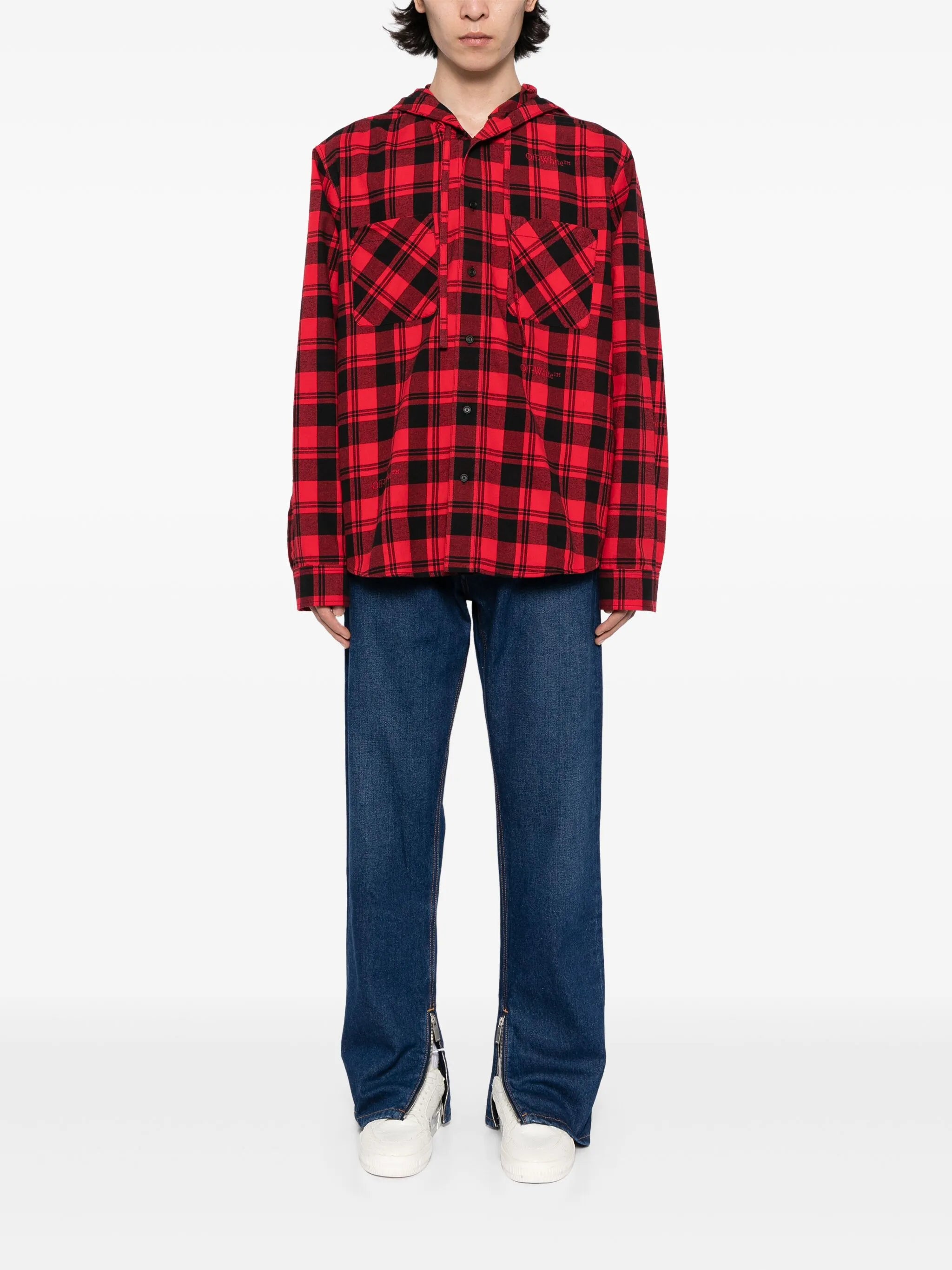 Arr Tab Zip Det Skate wide-leg jeans