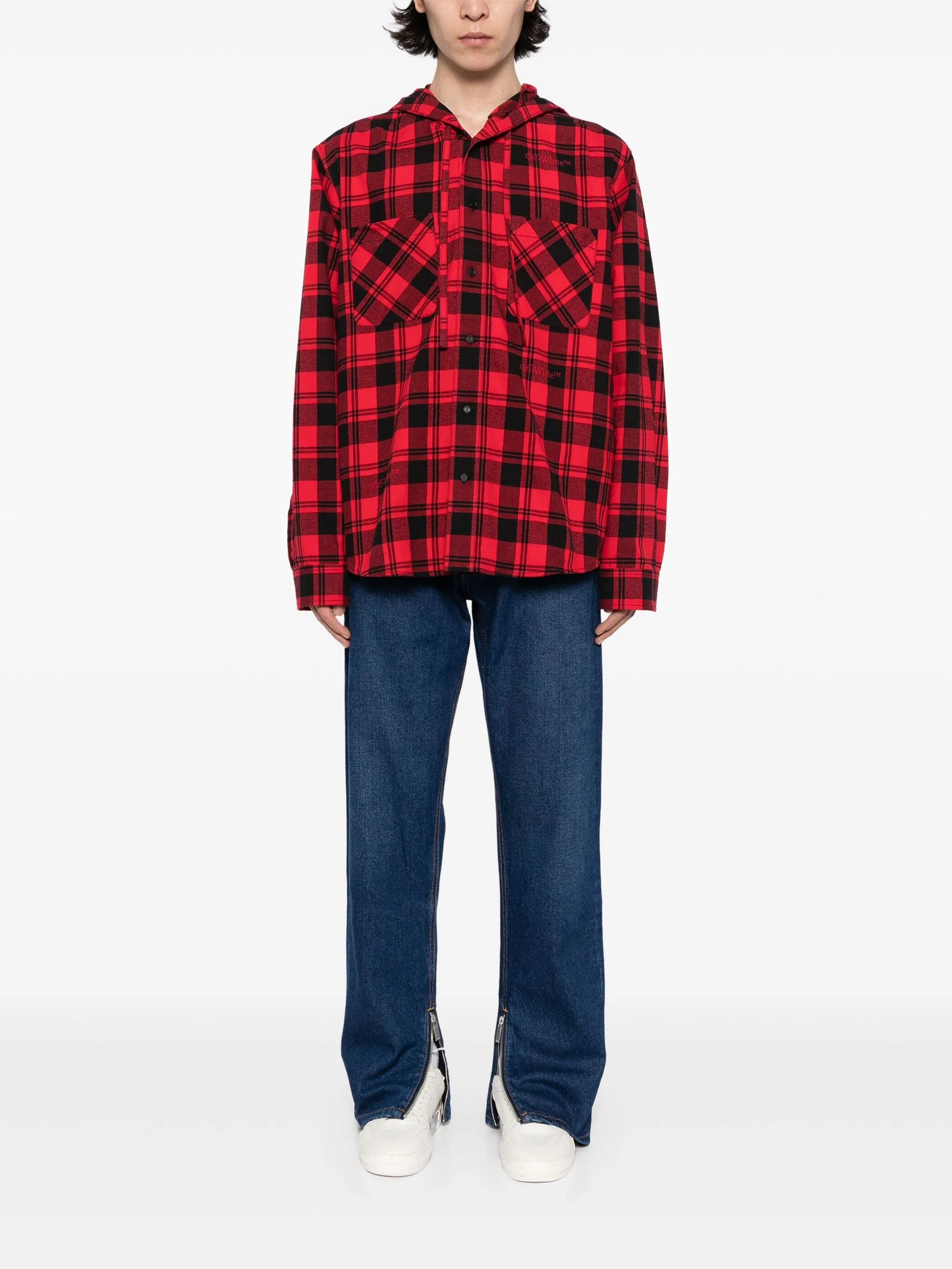 Arr Tab Zip Det Skate wide-leg jeans