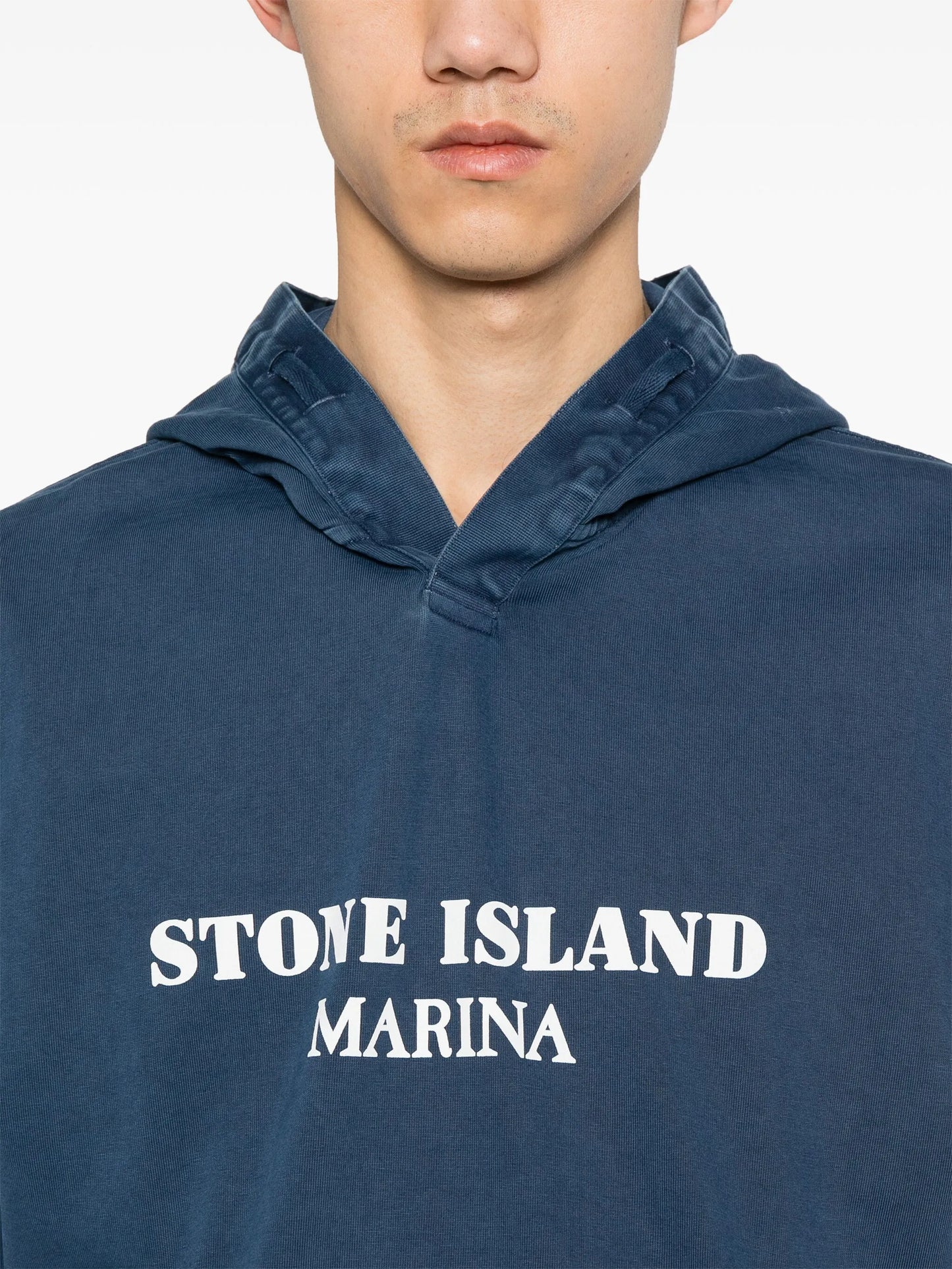 logo-print cotton hoodie