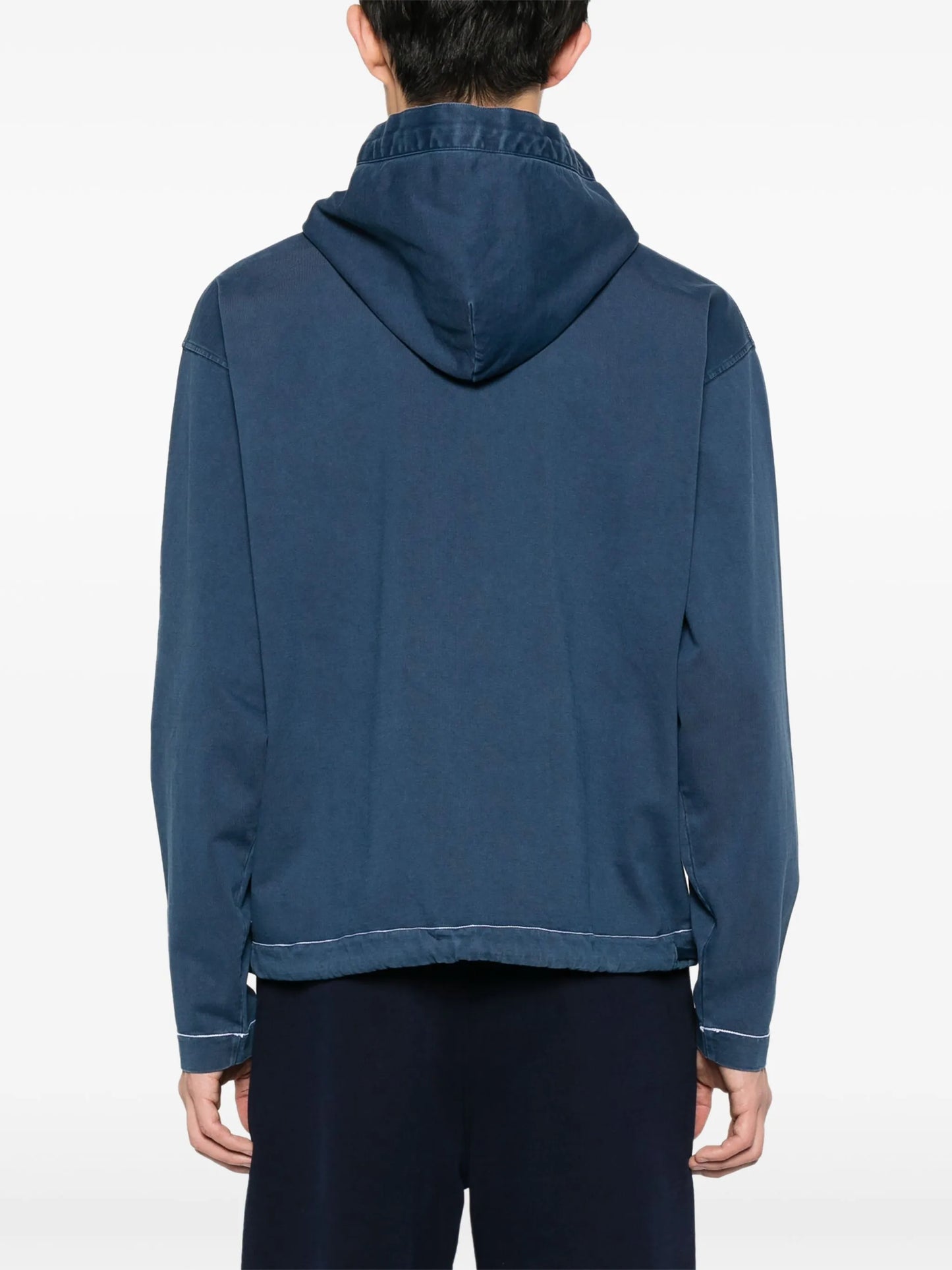 logo-print cotton hoodie