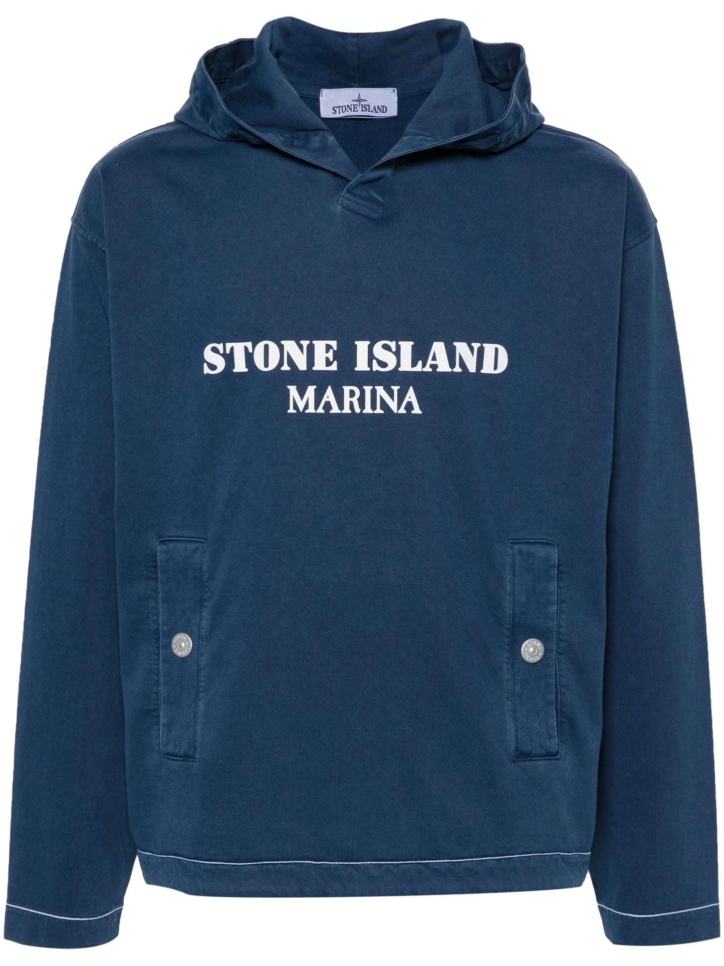 logo-print cotton hoodie