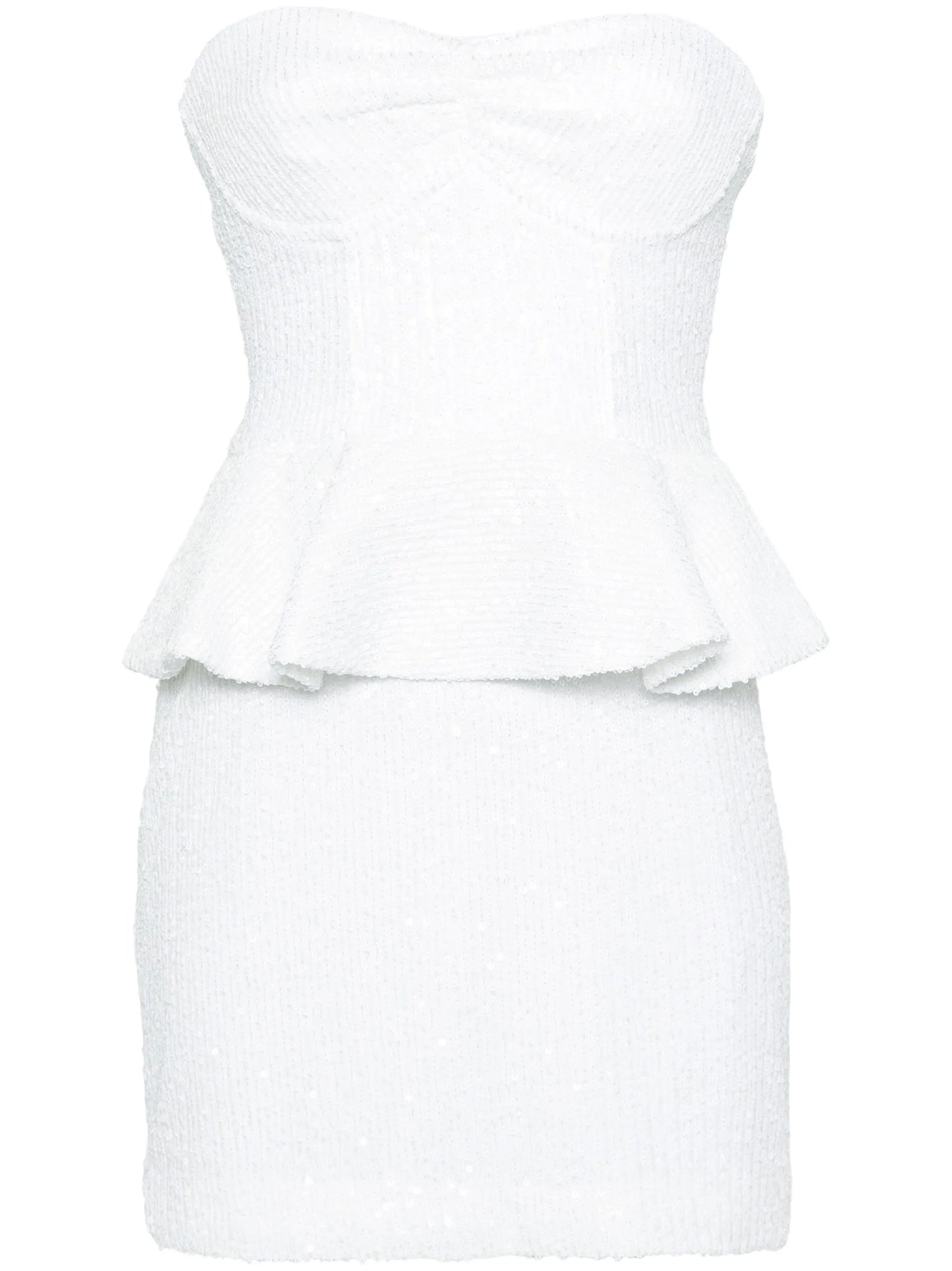 strapless sequined mini dress