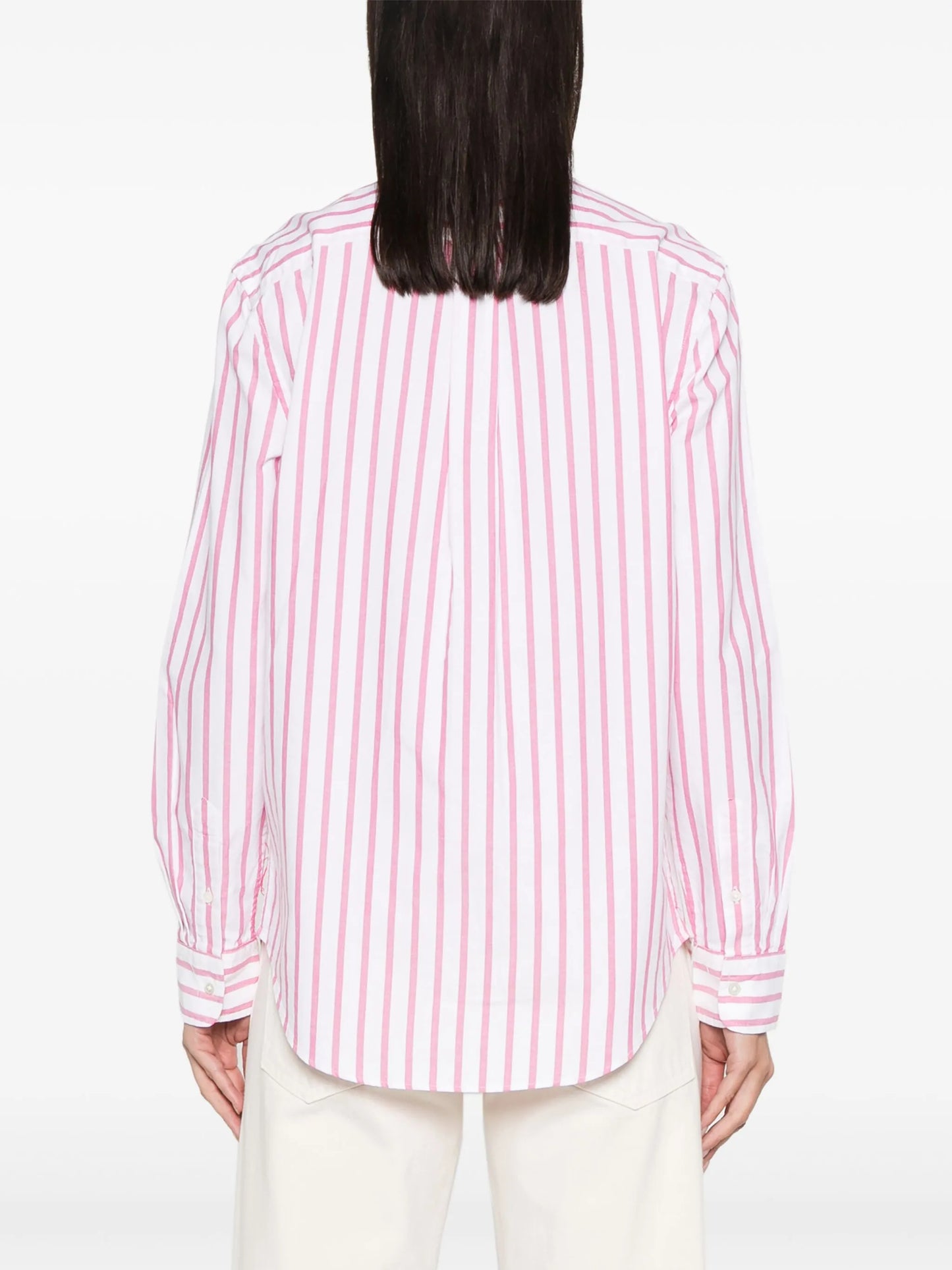 Polo-Pony-motif striped shirt