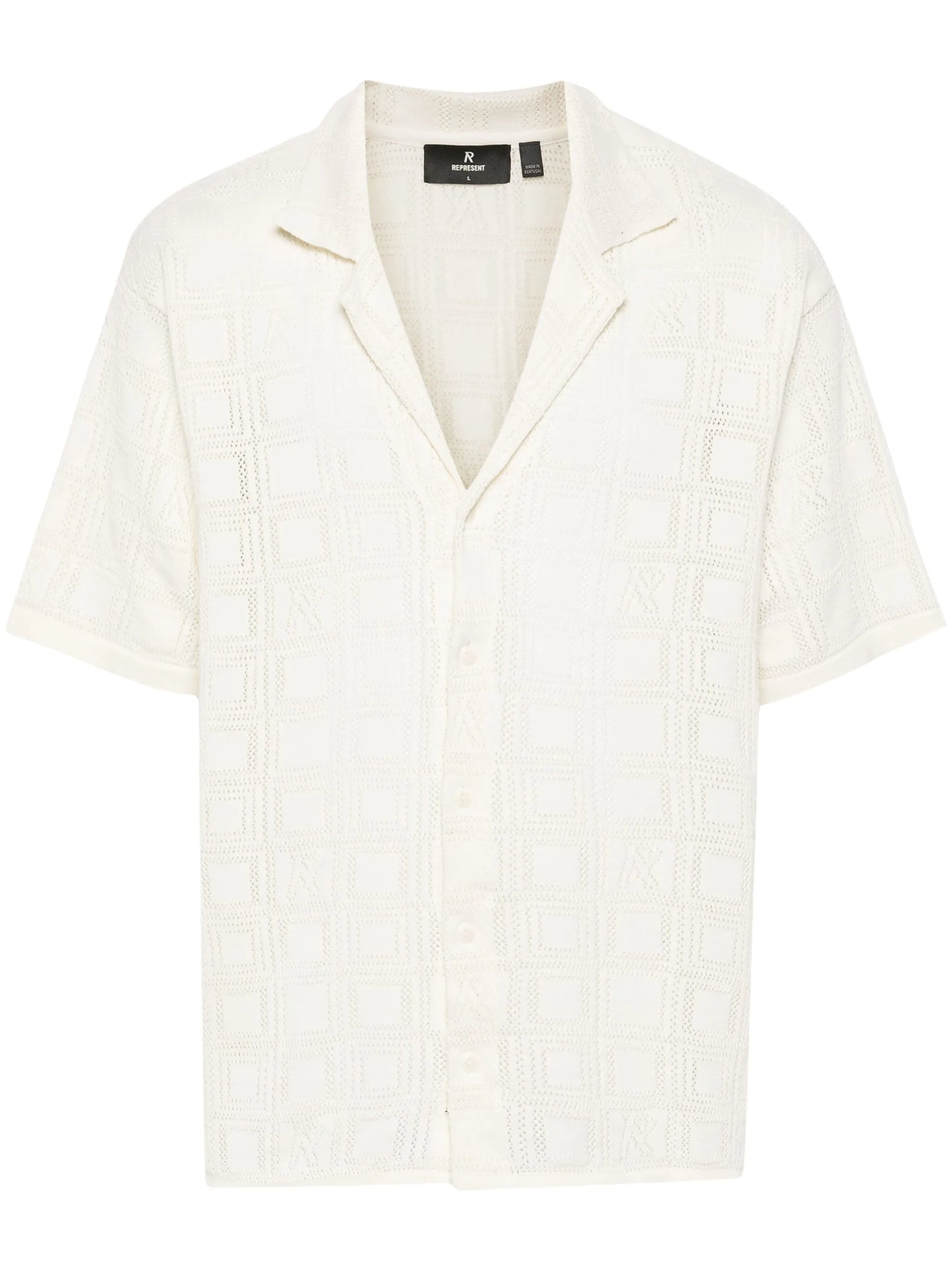pointelle-knit shirt