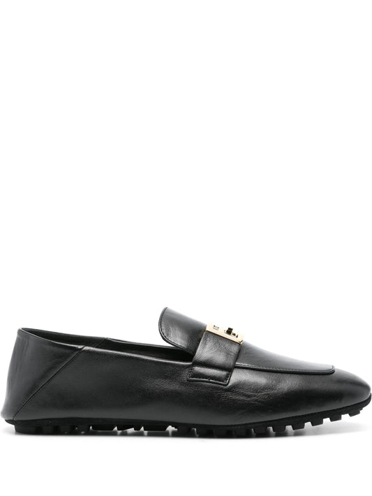Baguette leather loafers