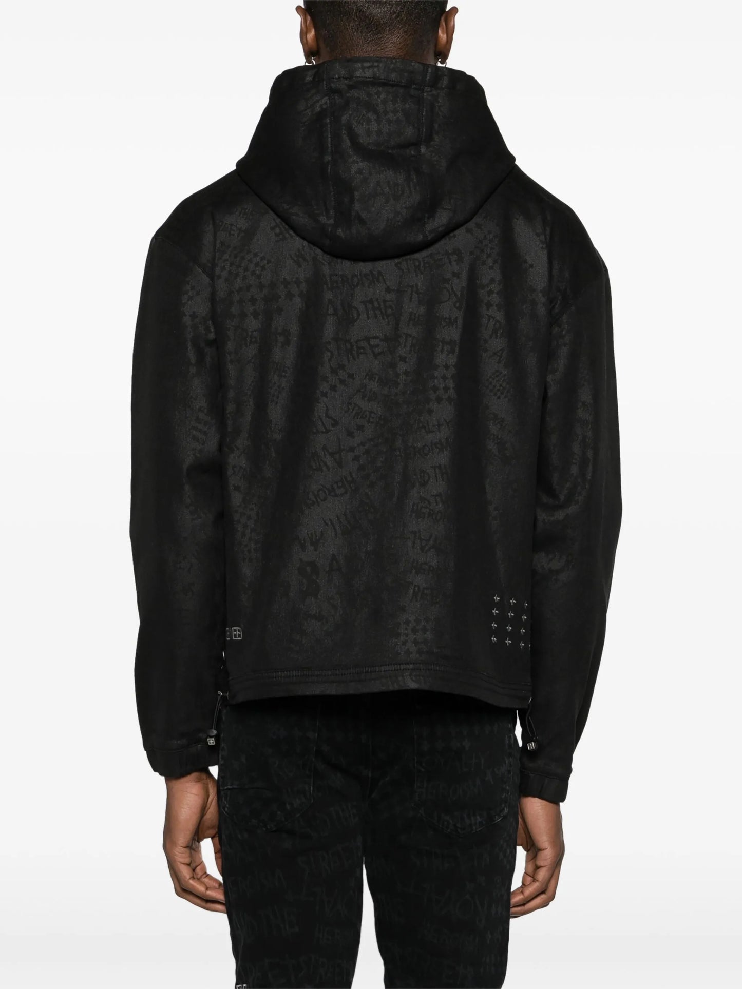 jacquard hooded jacket