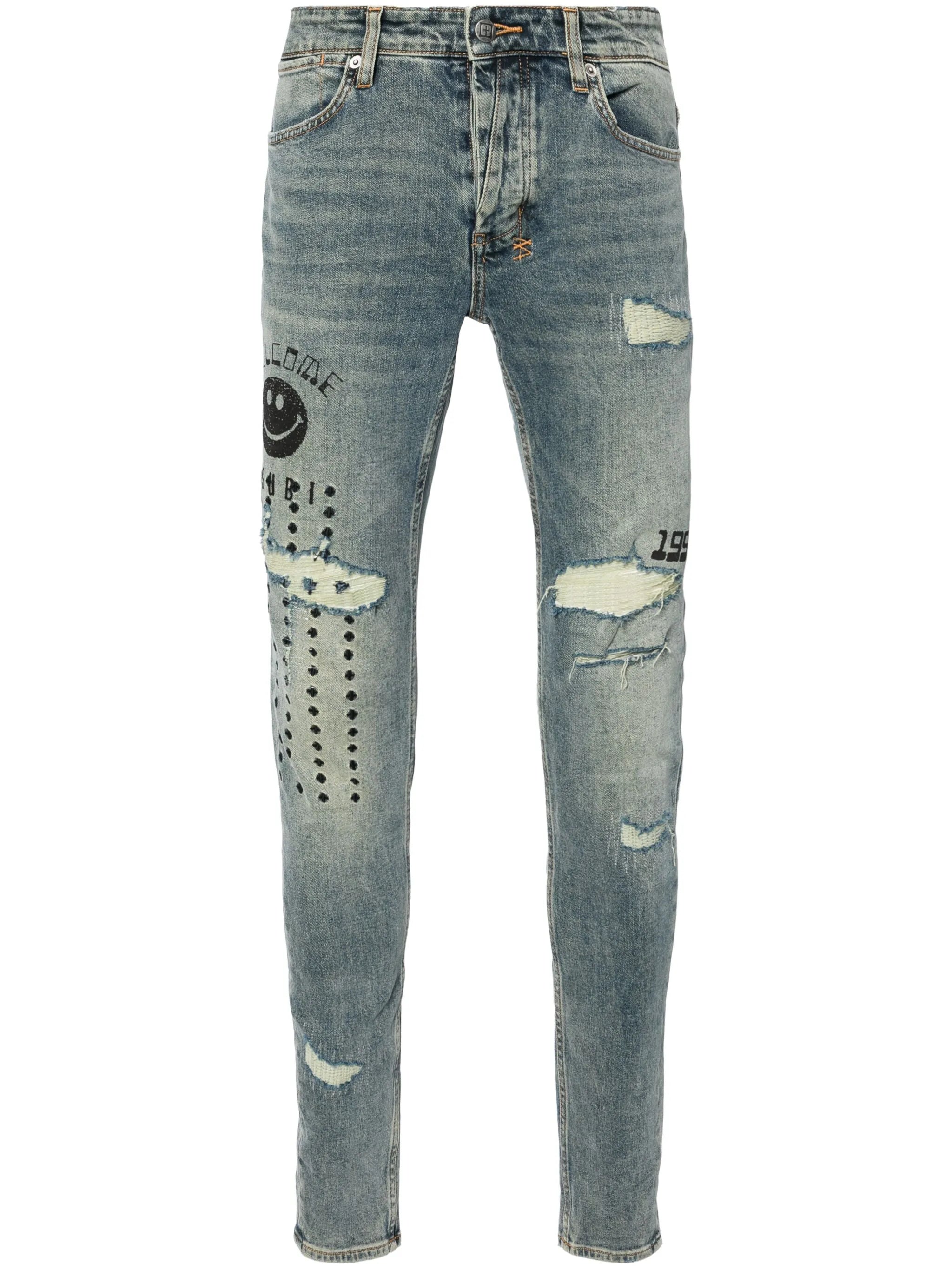 Van Winkle Throw Bak Trash mid-rise skinny jeans