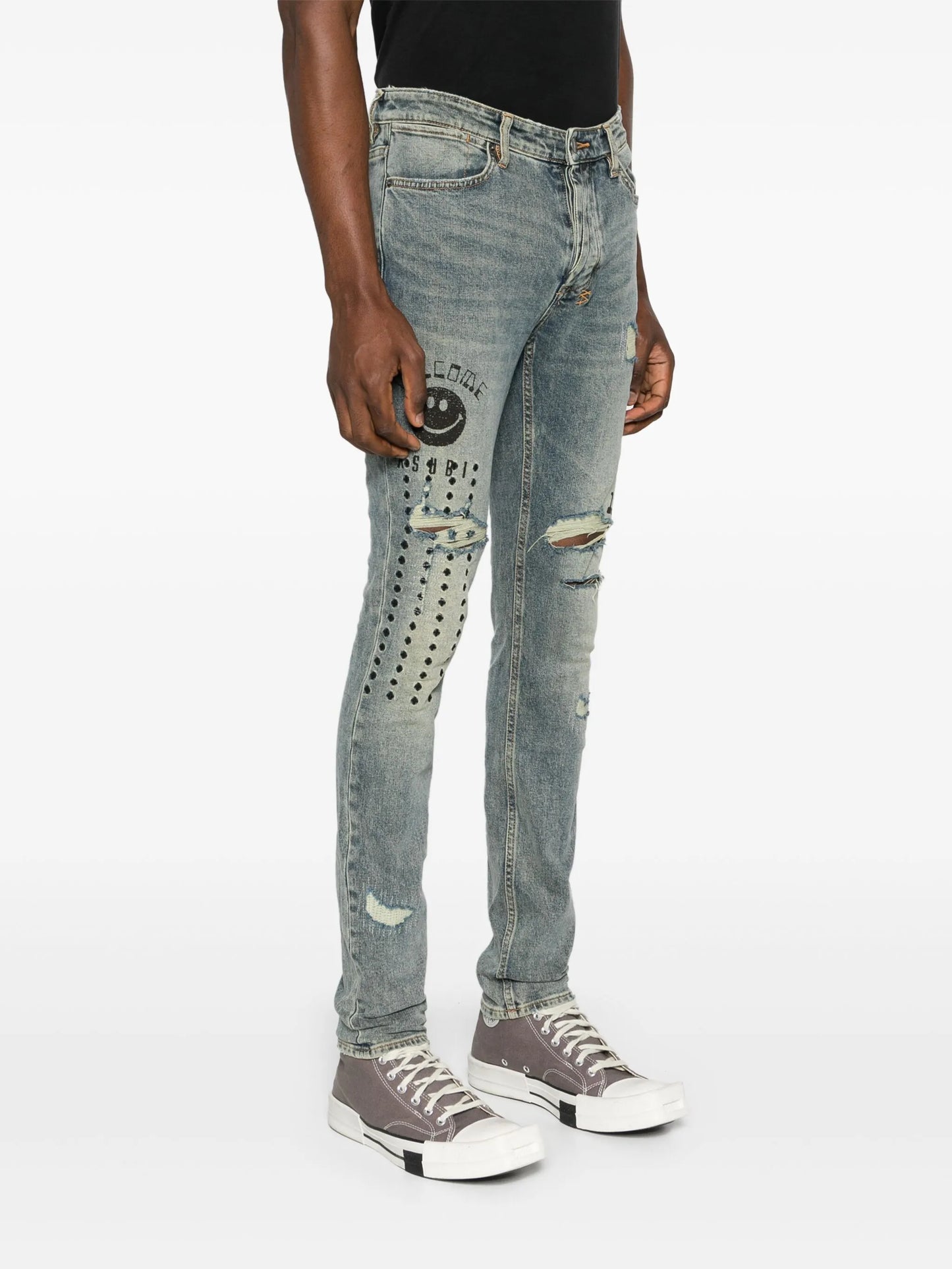 Van Winkle Throw Bak Trash mid-rise skinny jeans